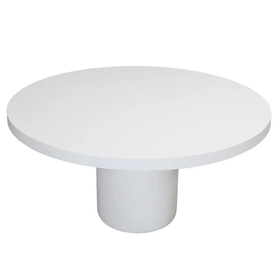 Eettafel Rond 120cm - Wit Eco Composiet - Betonlook - Eden