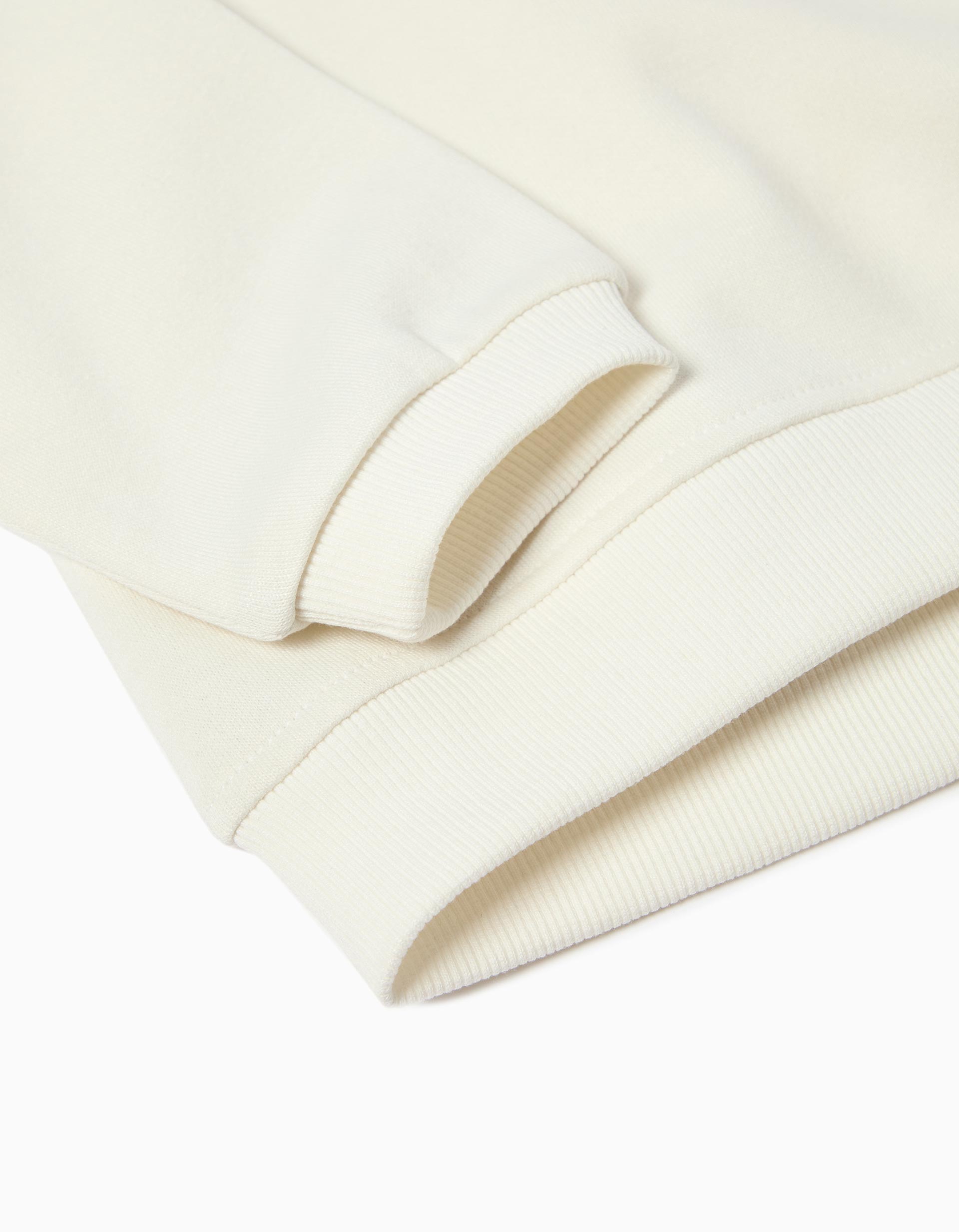 Sweatshirt de Felpa, Menina, Branco