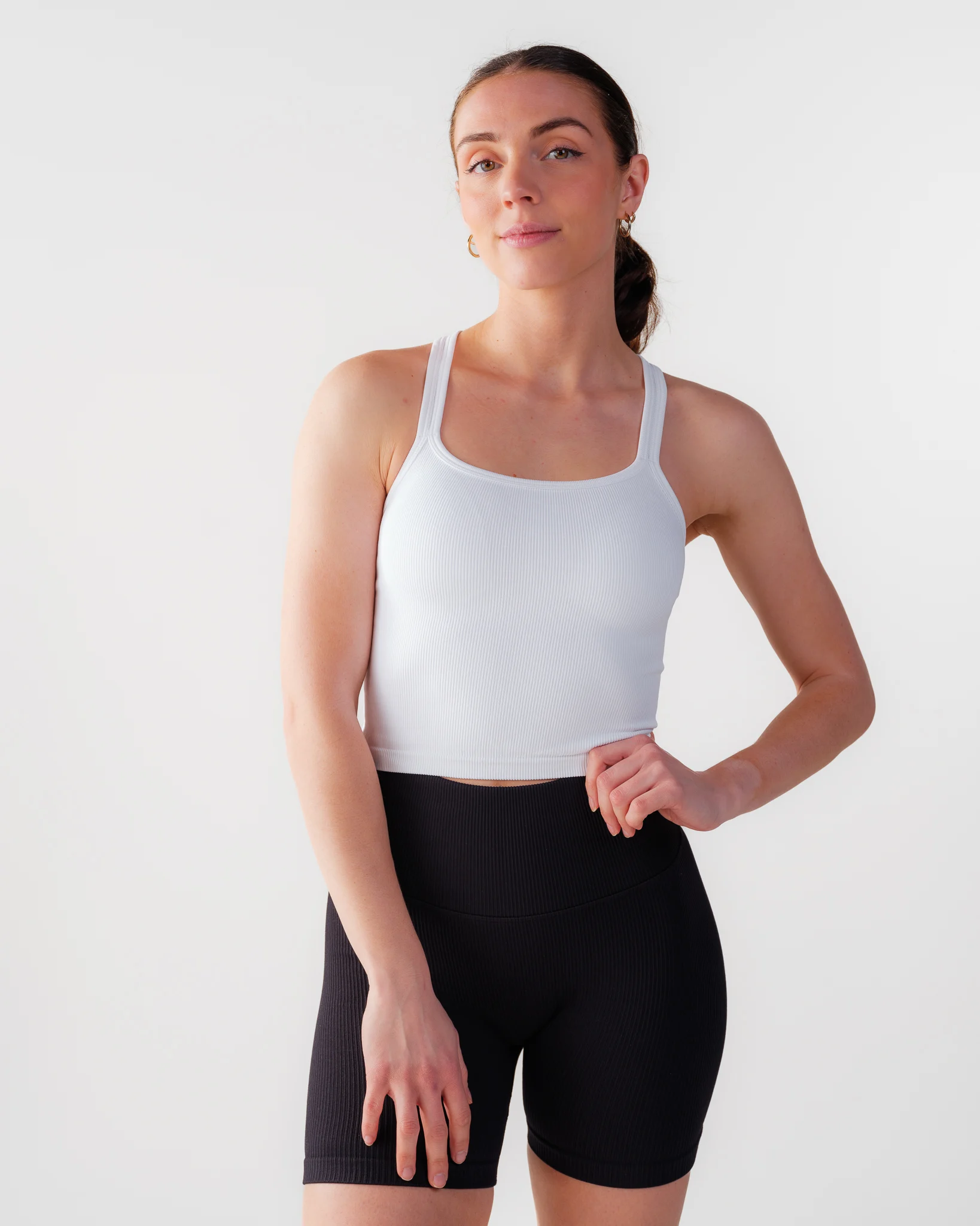 Bumpro Perfect Rib Crop Top White