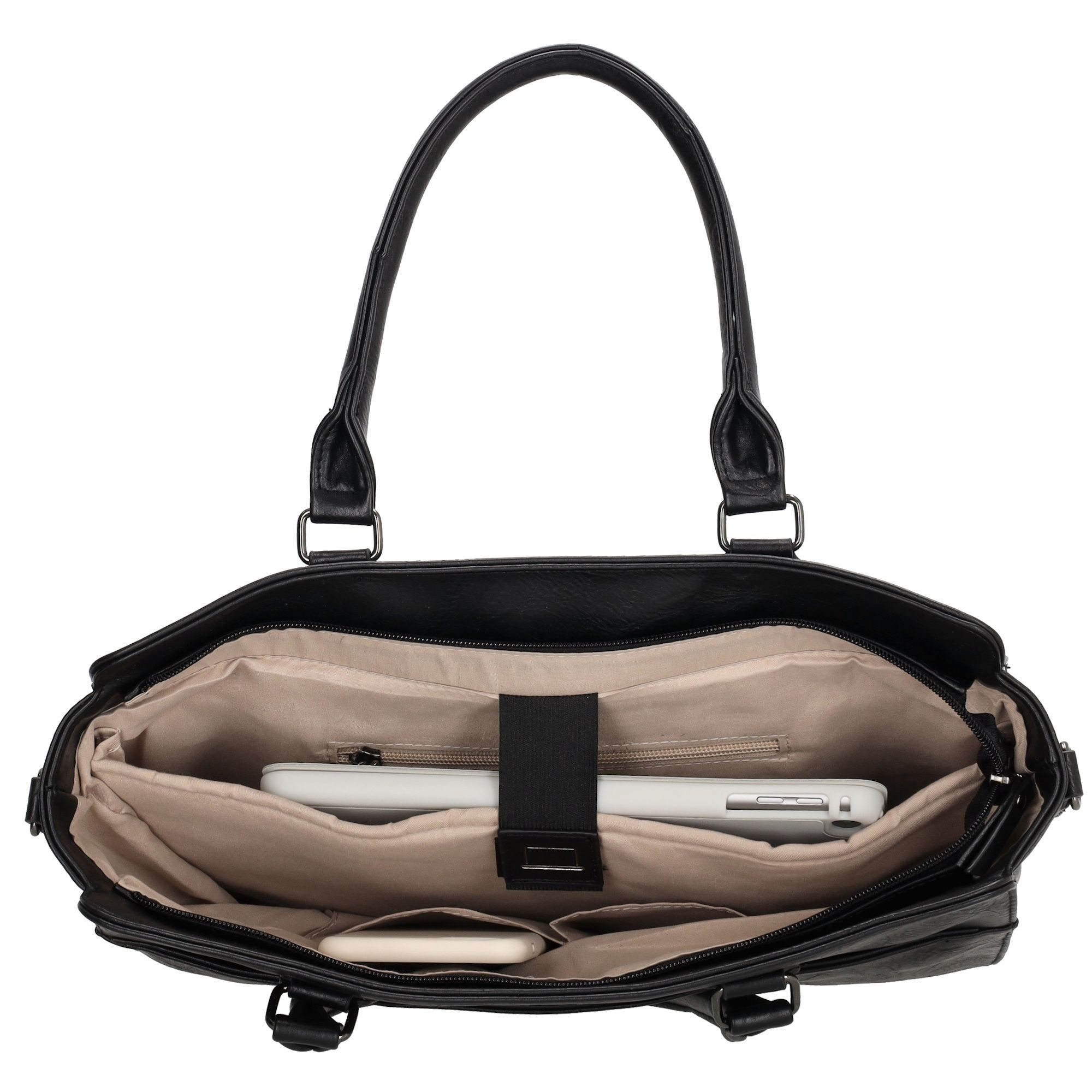 Charm London Dow Gate Handtas 15,6 inch Zwart