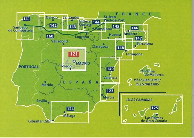 MICHELIN - 121 MADRID ET SES ENVIRONS 1 170 000