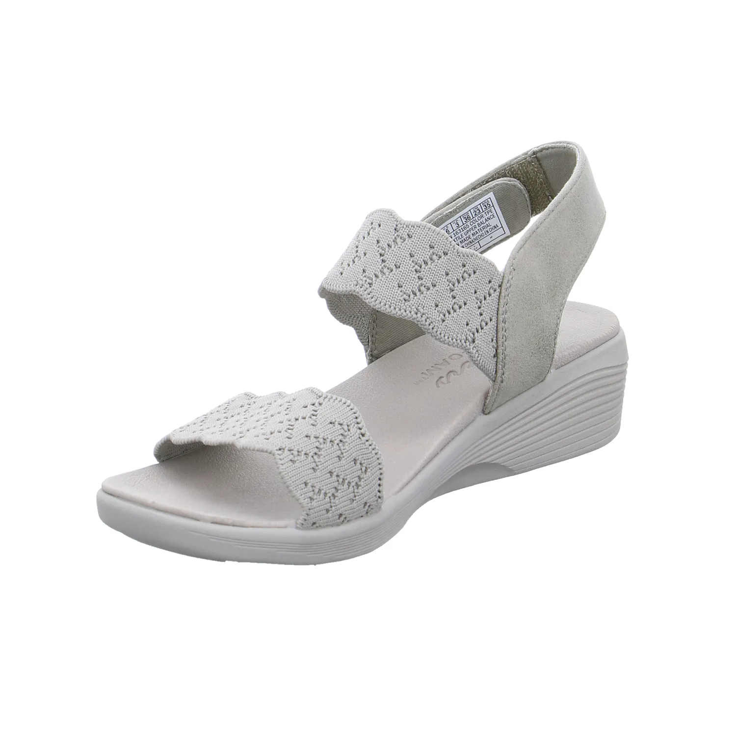 SKECHERS Sandalette Taupe Textil