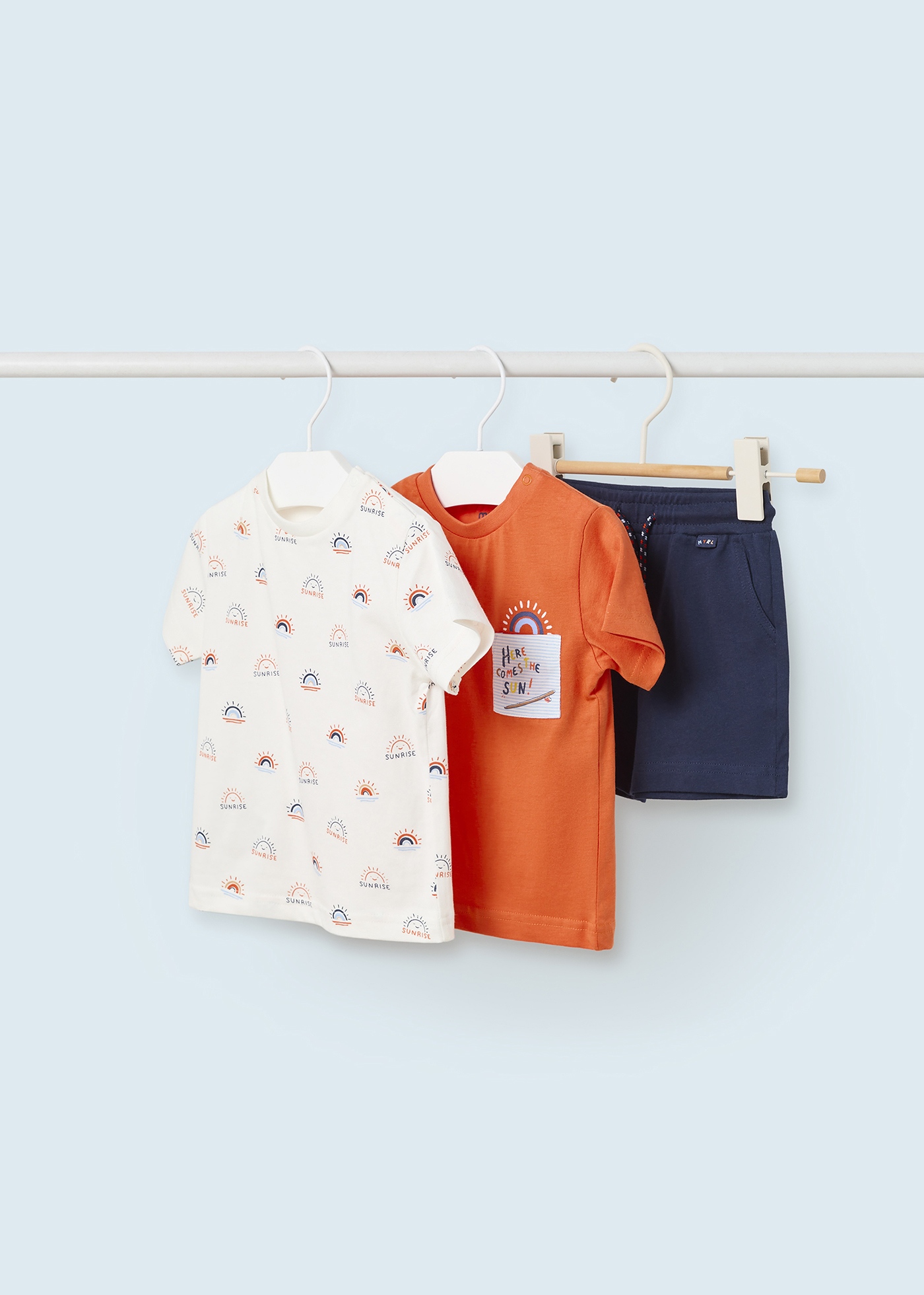 Conjunto de 3 peças em algodão sustentável para bebê