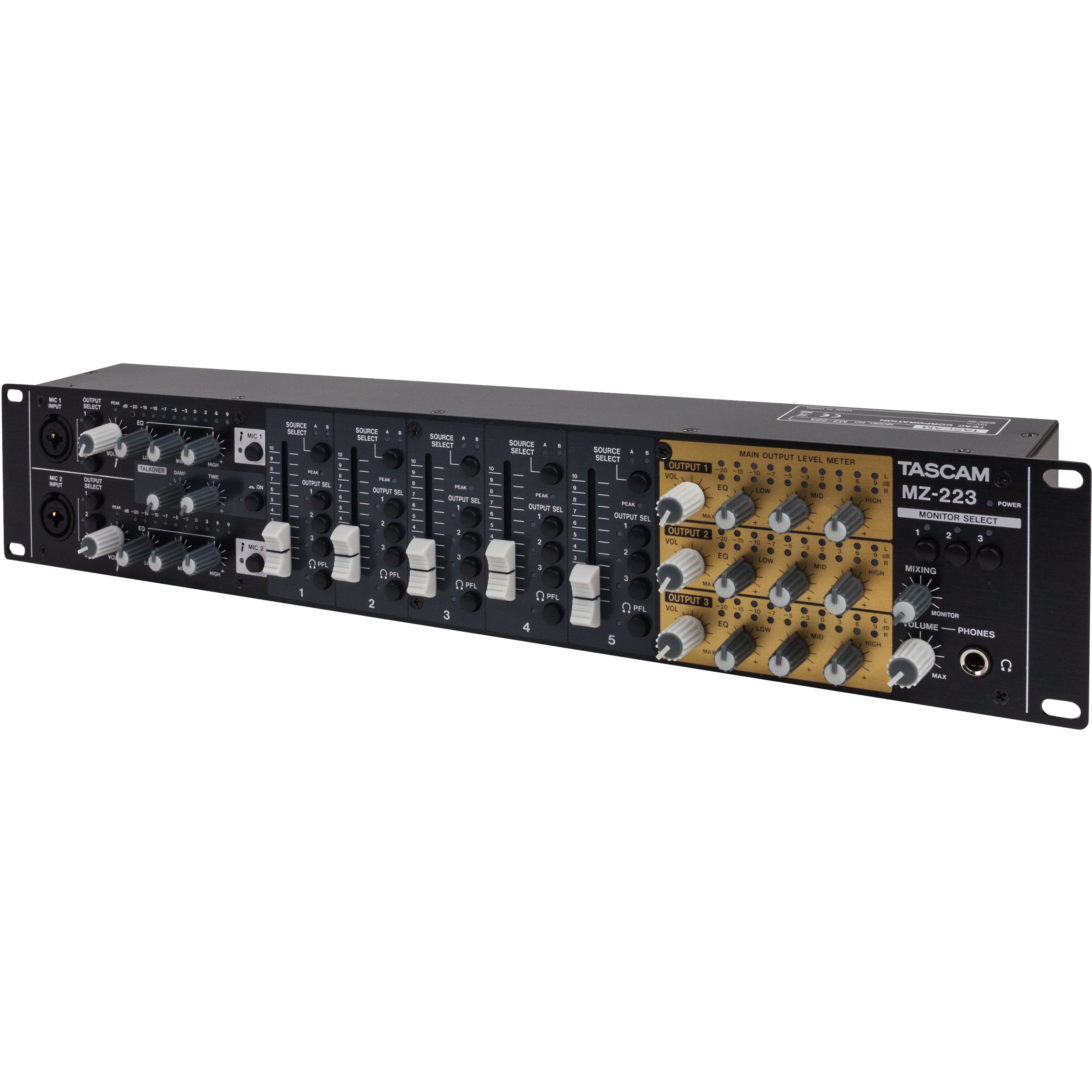 Tascam MZ-223 3-zone installatiemixer 2U