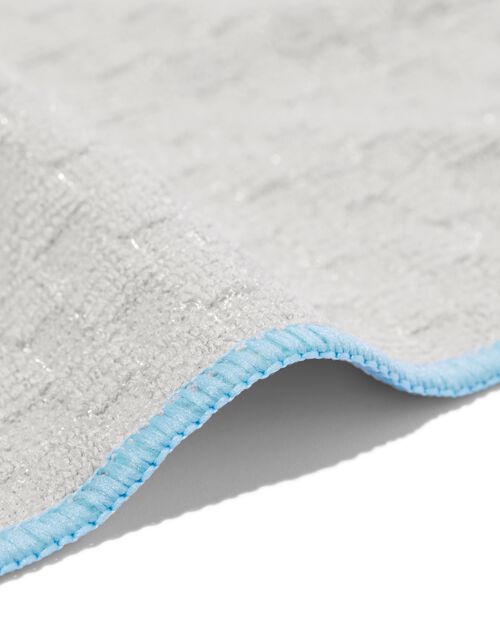 2 chiffons en microfibre texturés 35x35 gris beige/noir