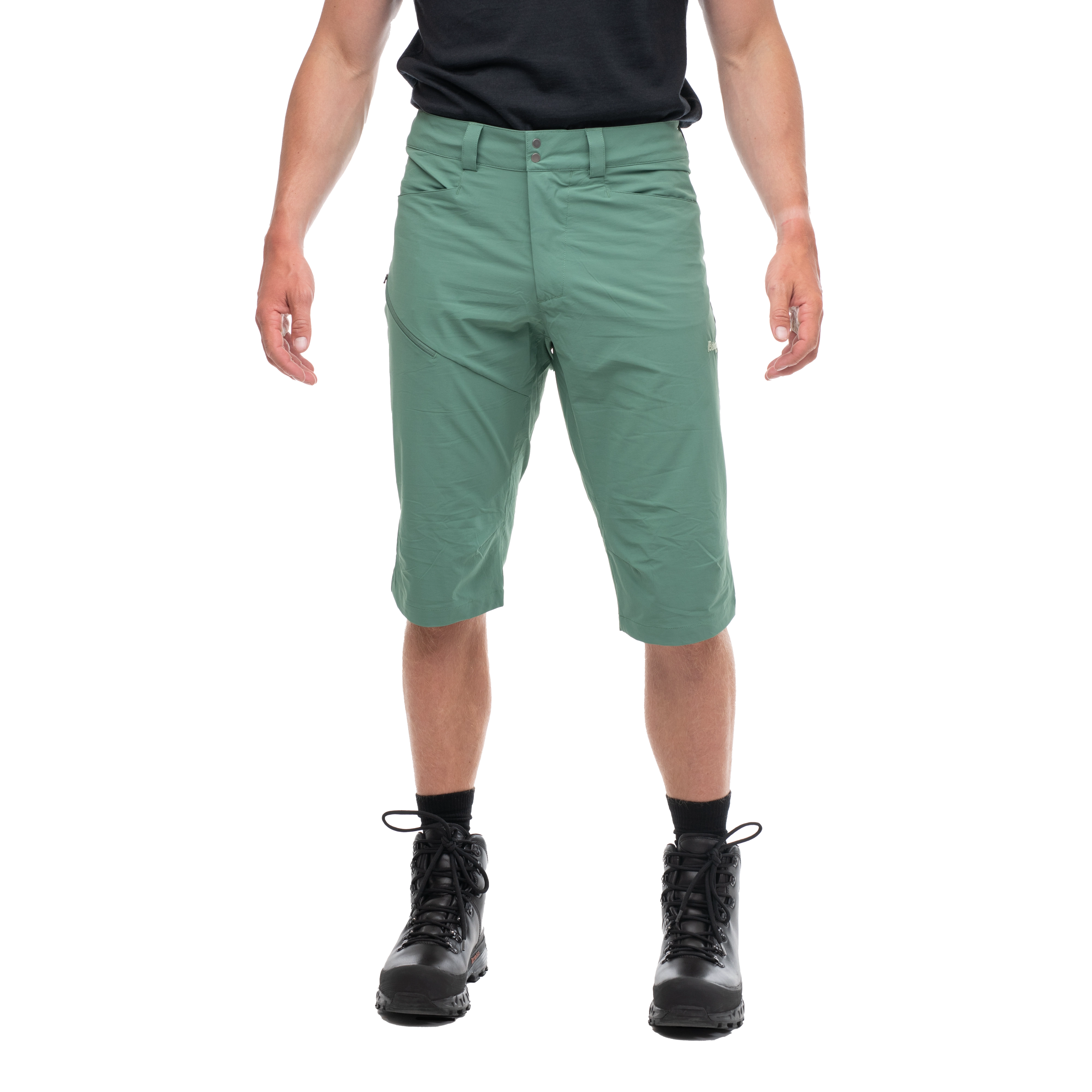 Vandre Light Softshell Long Shorts Men Dark Jade Green