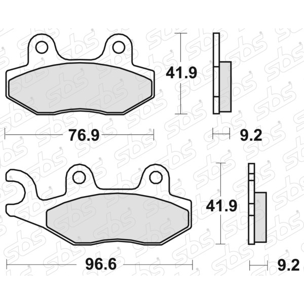 SBS - Plaquettes de frein 163 HF