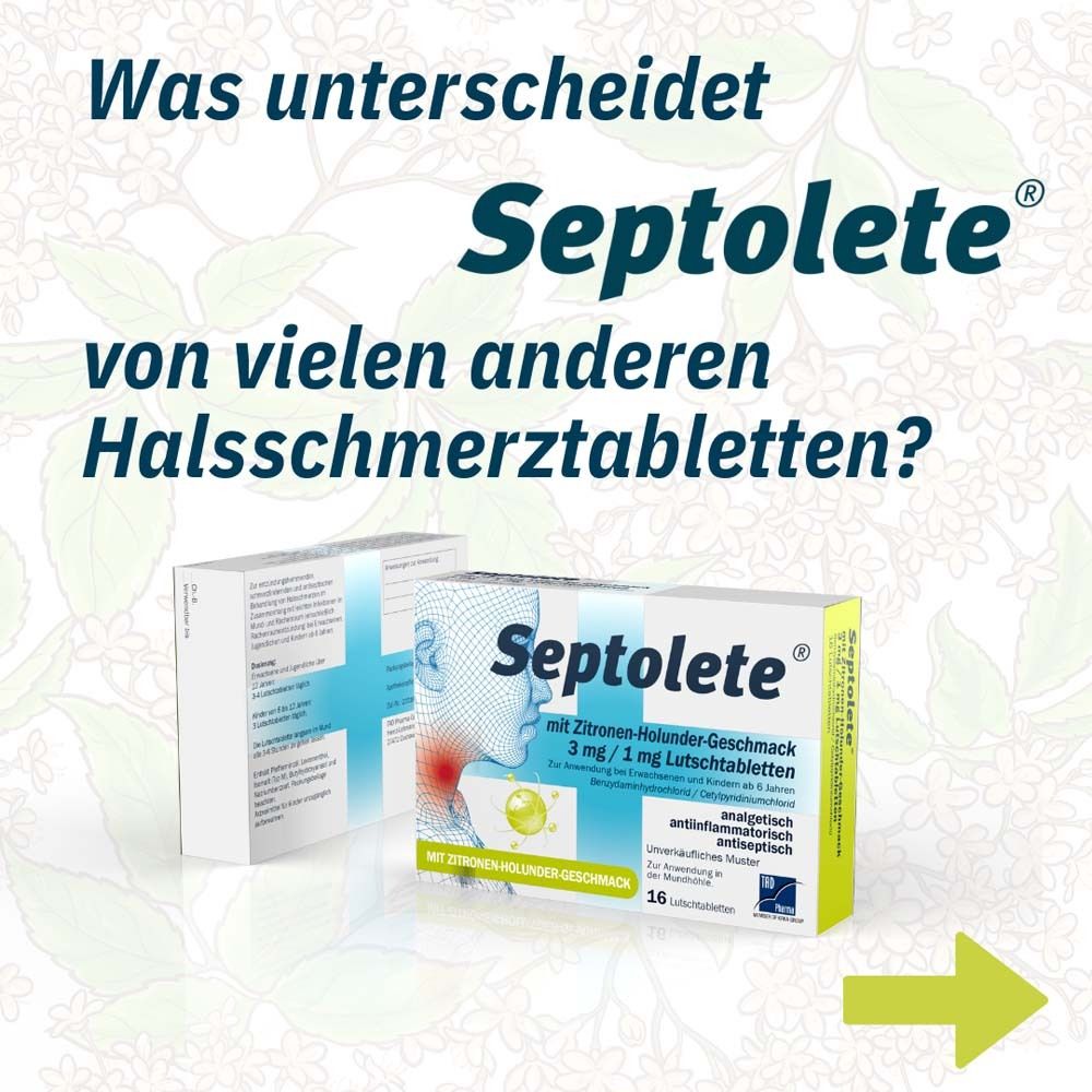 Septolete Zitrone-Holunder: Die innovative Lösung bei Halsschmerzen