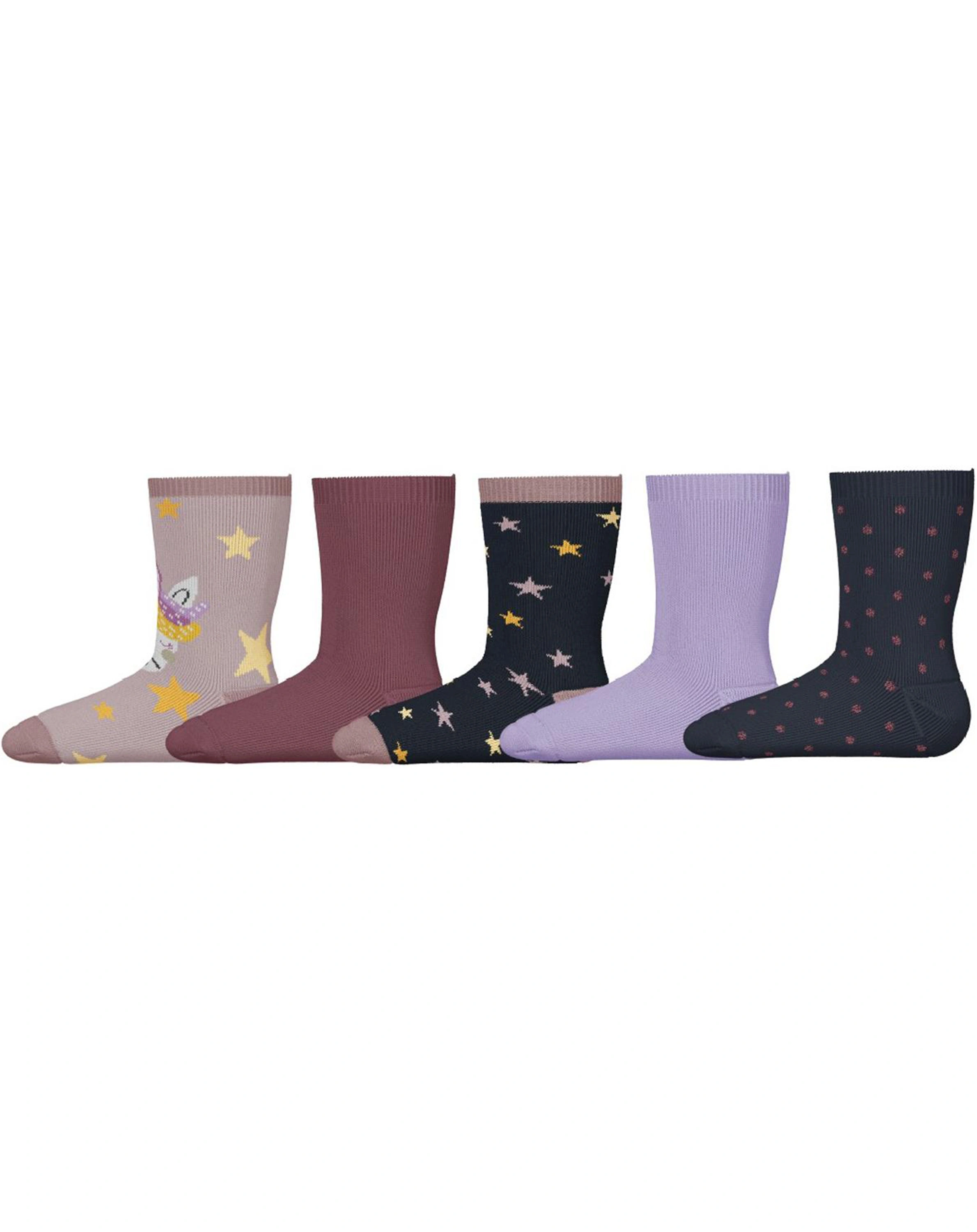Socken NMFVINNI 5er Pack in violet ice