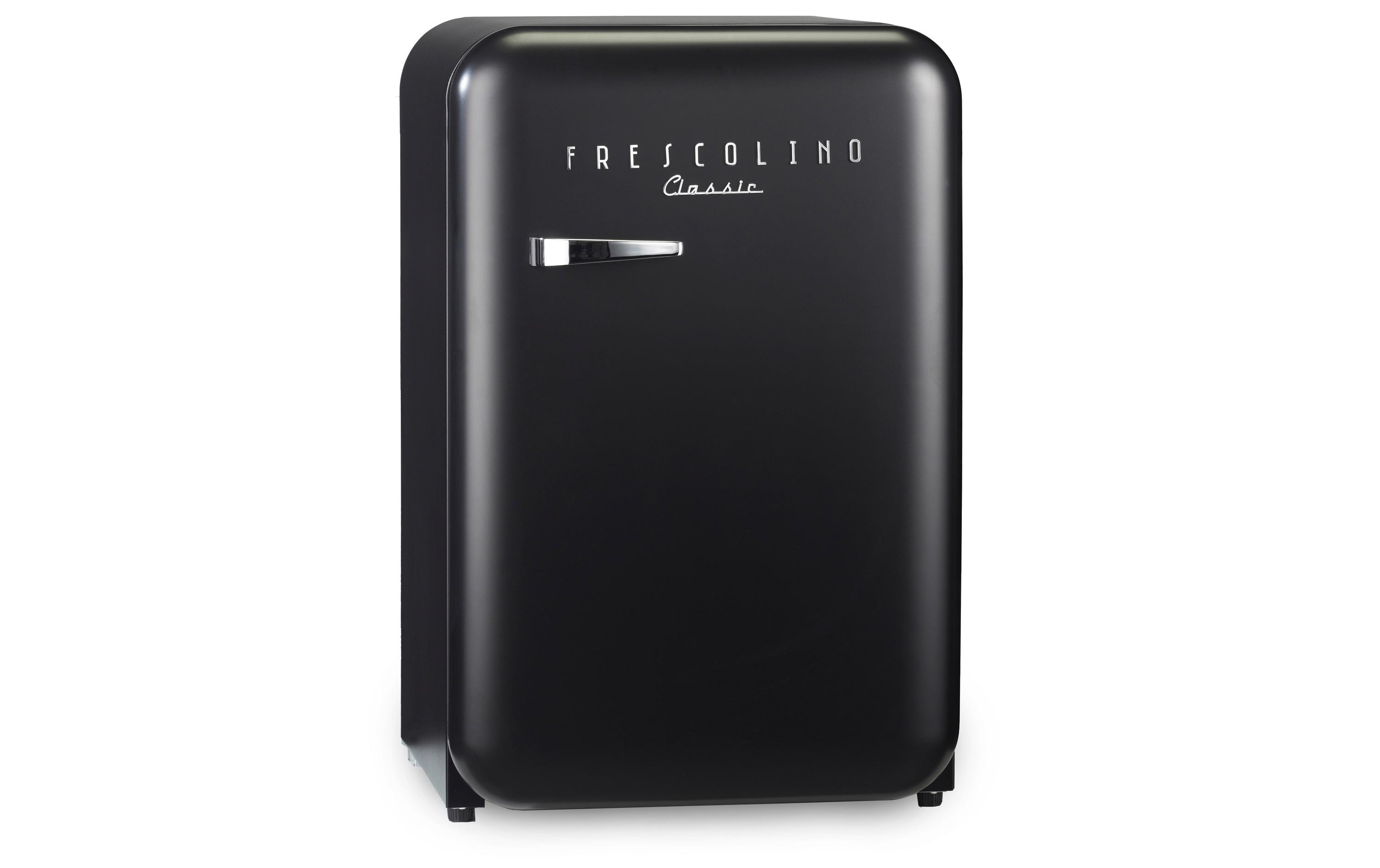 Kühlschrank Frescolino Classic 107 Schwarz<br>Kompakter Kühlschrank mit Gefrierfach in Retro Design