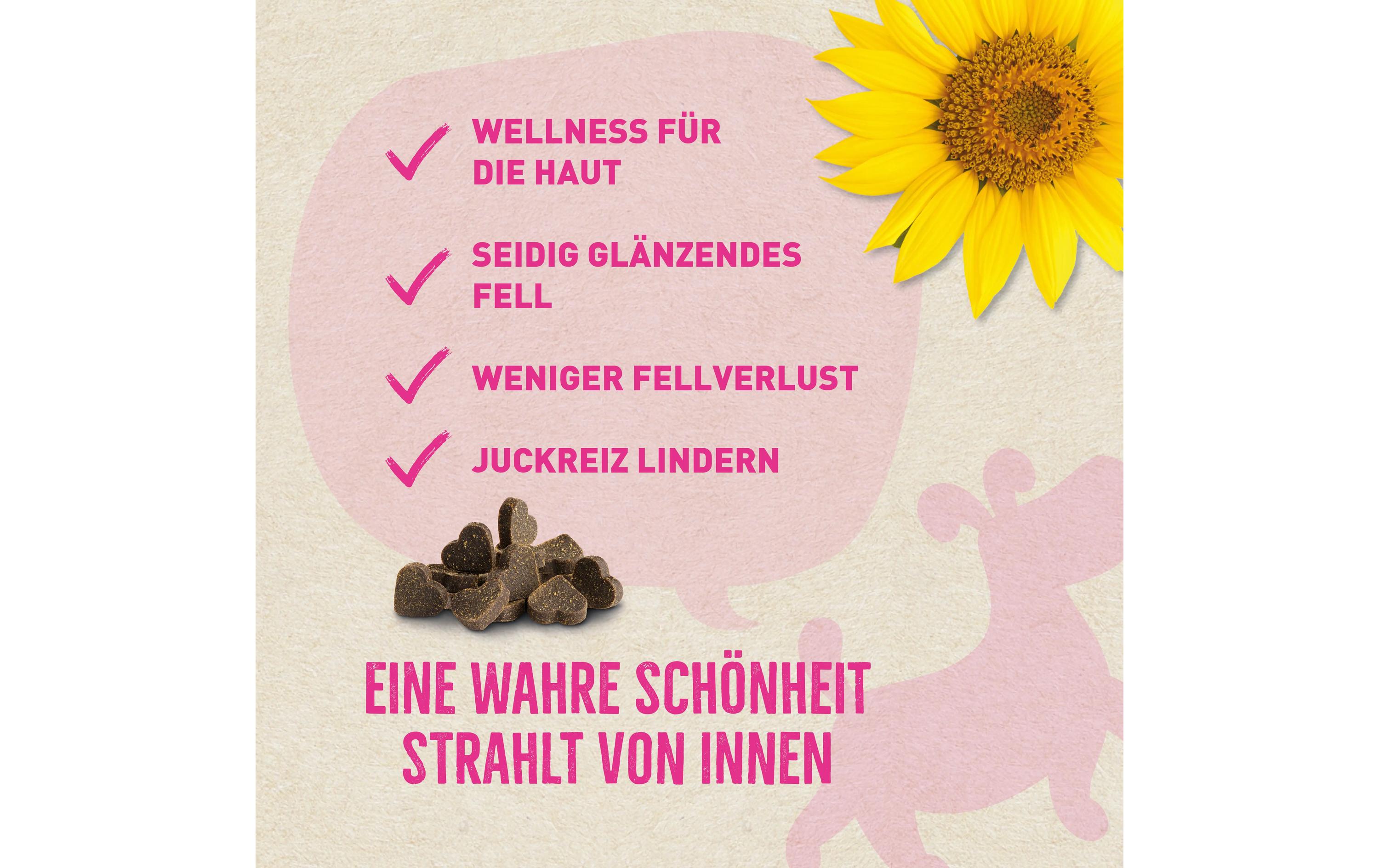 Leckerli 2-in-1 Snack Beauty 300 gErgänzungsfuttermittel für ausgewachsene Hunde