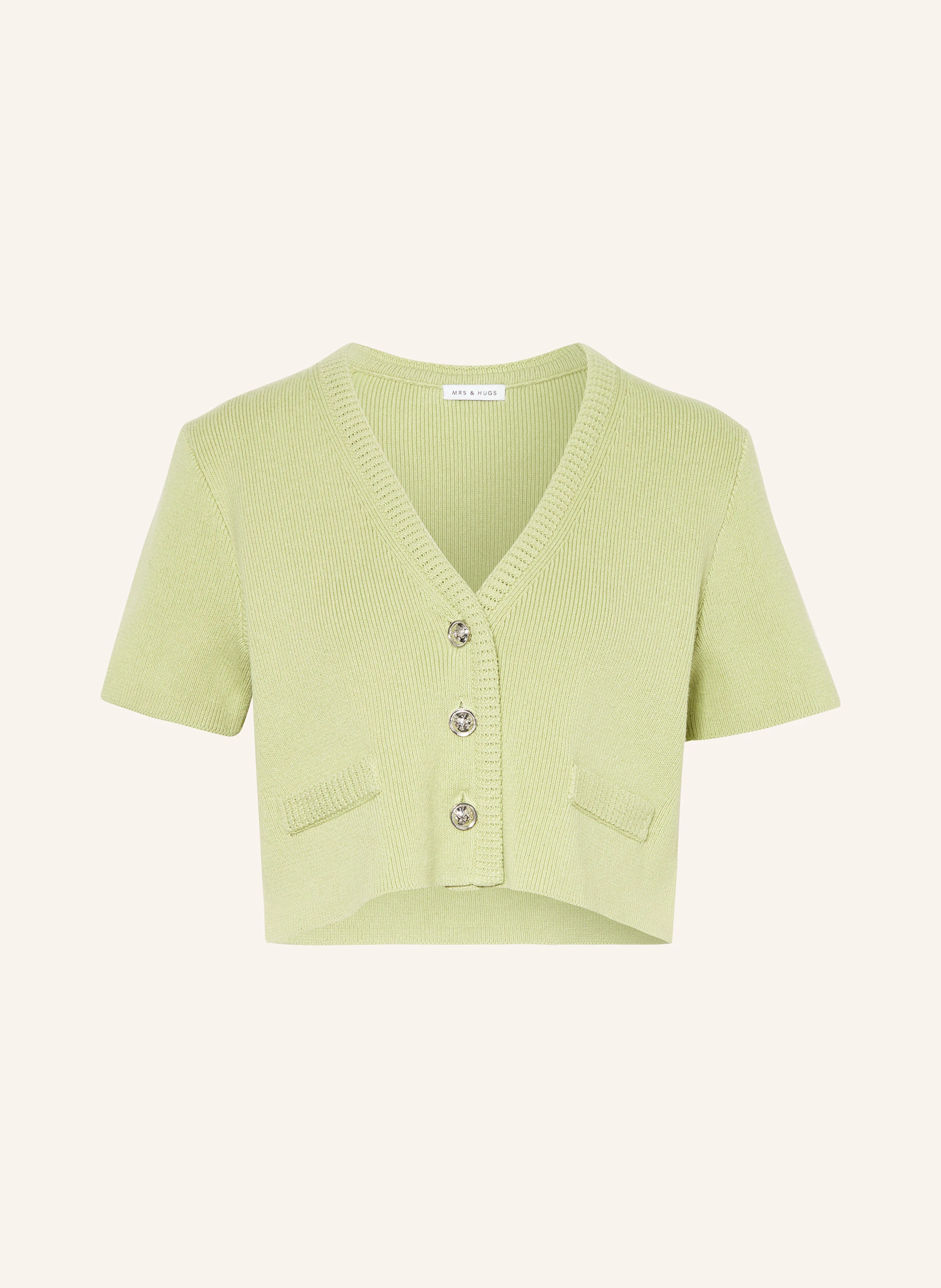 MRS & HUGS Cropped-Strickjacke