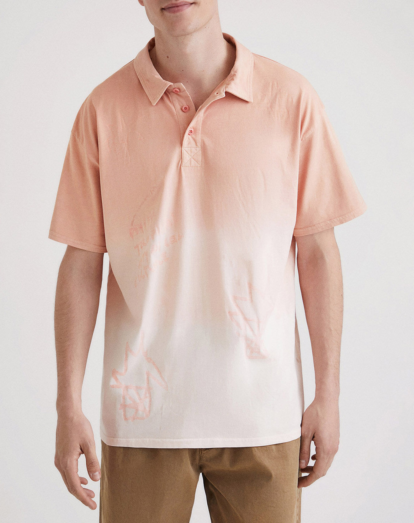 Desigual Polo Lyam orange clair