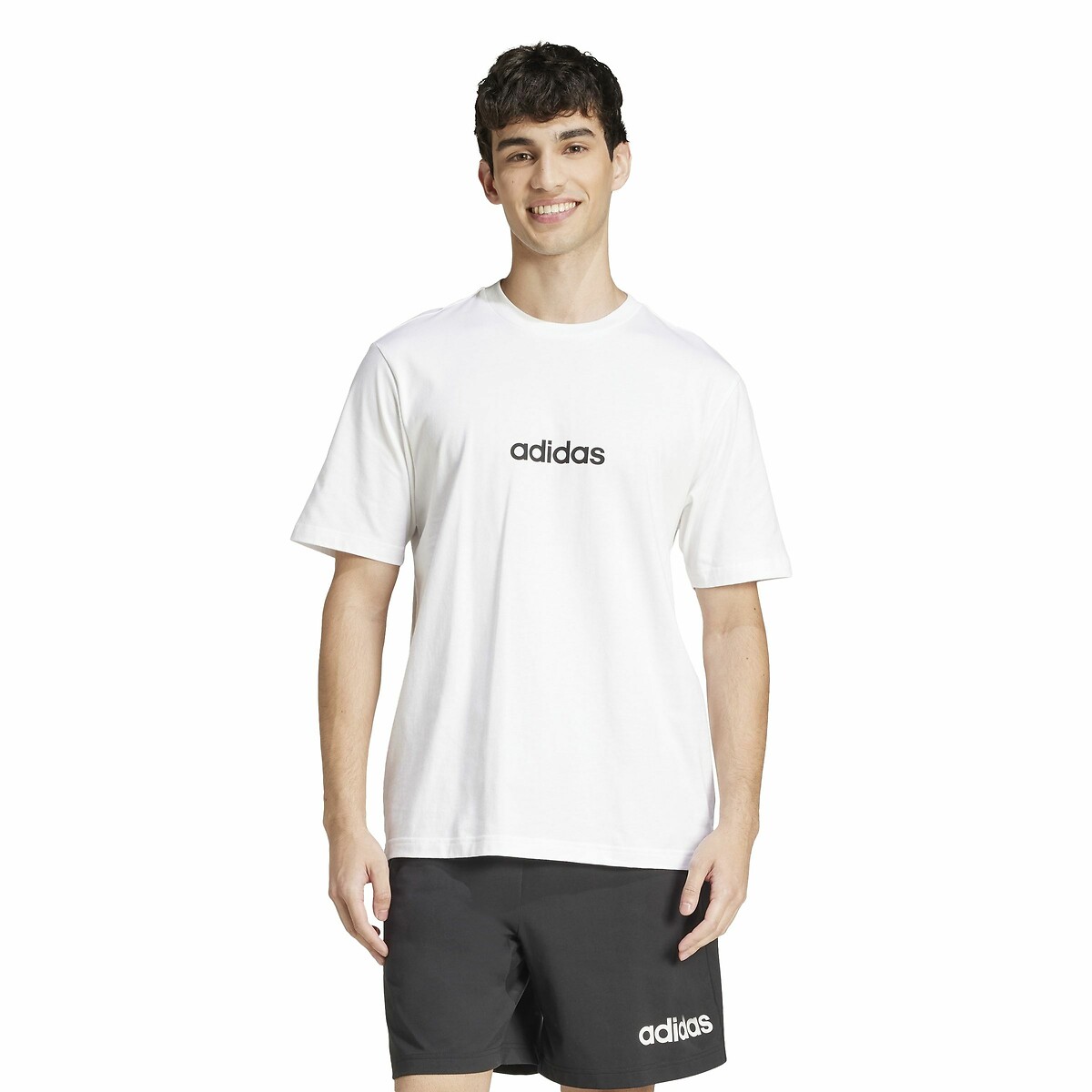 ADIDAS ROUPAS ESPORTIVAS<br>Camiseta de manga curta com logo Essential Linear