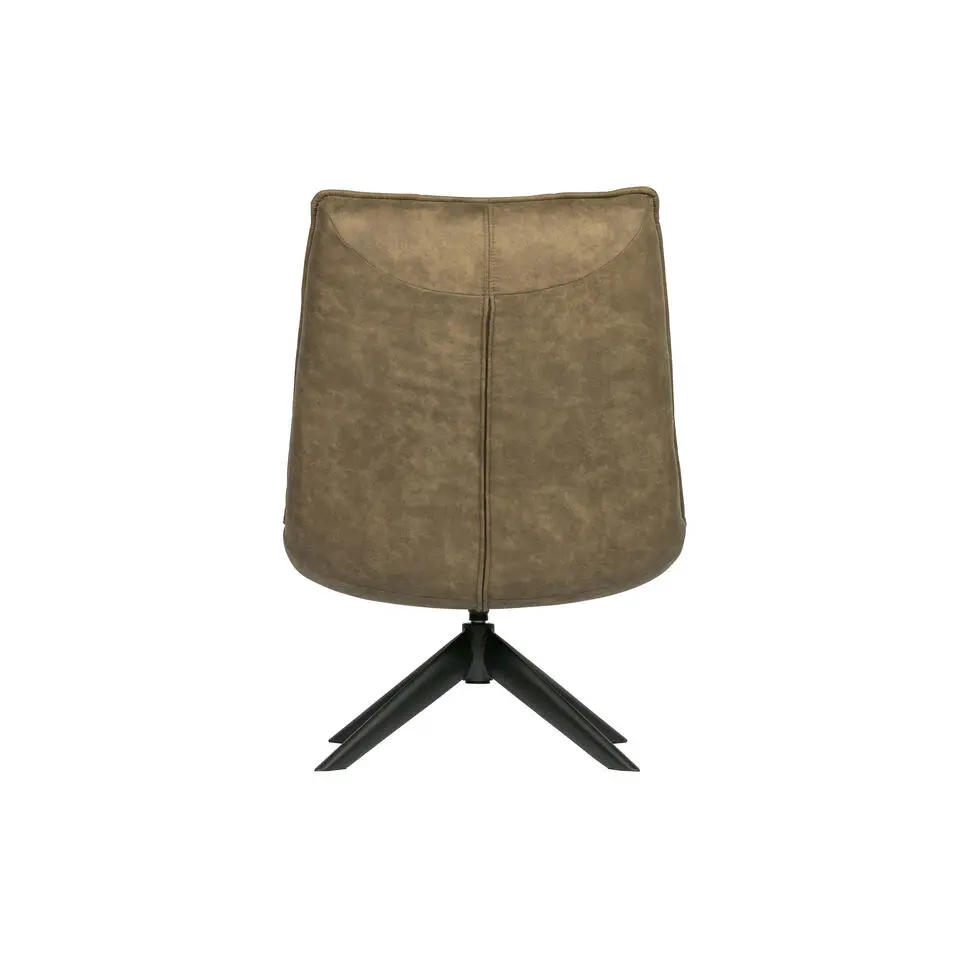 WOOOD Jouke Draaifauteuil - Kunstleer - Groen - 97x70x85