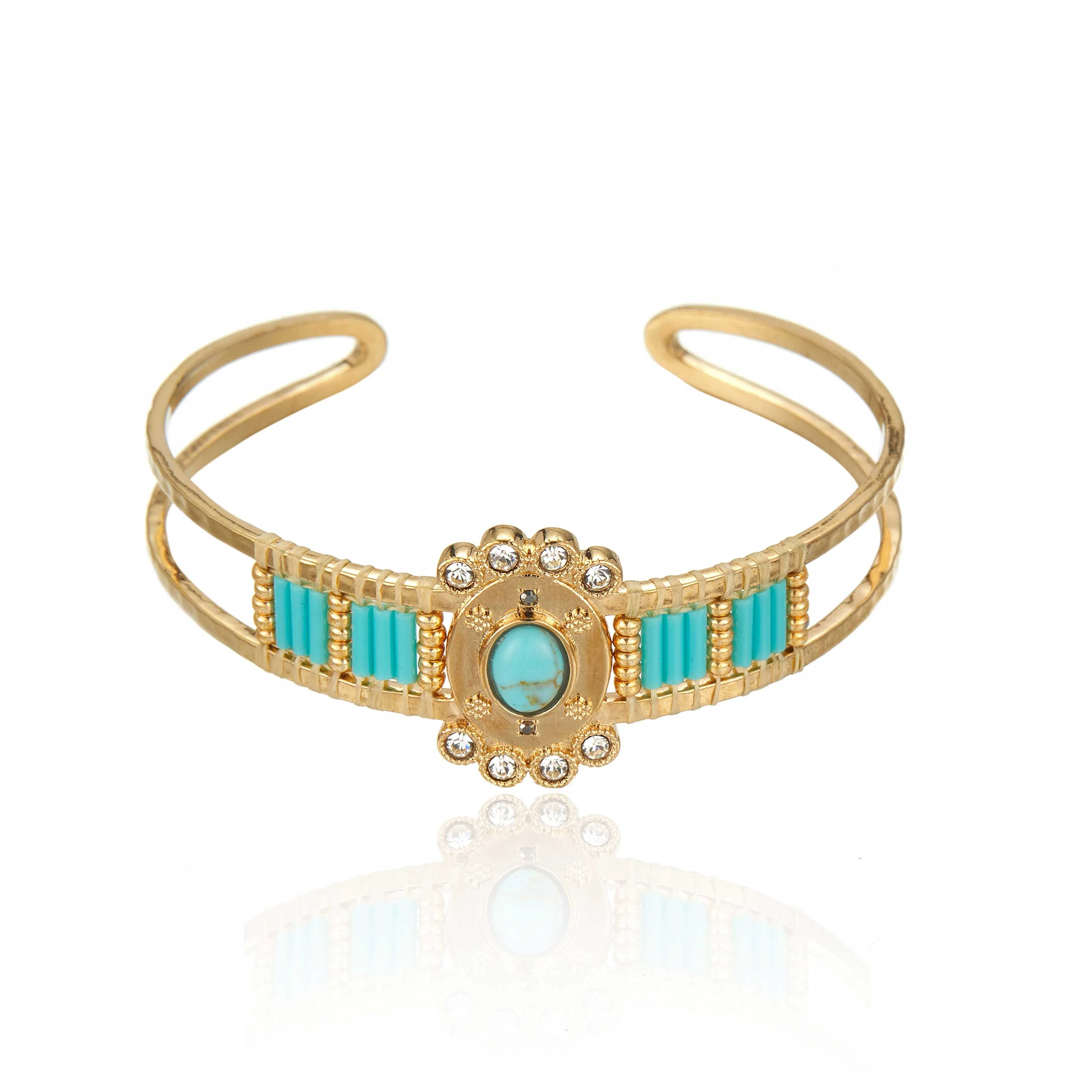 BRILLIANT - Jonc avec perles | Bleu