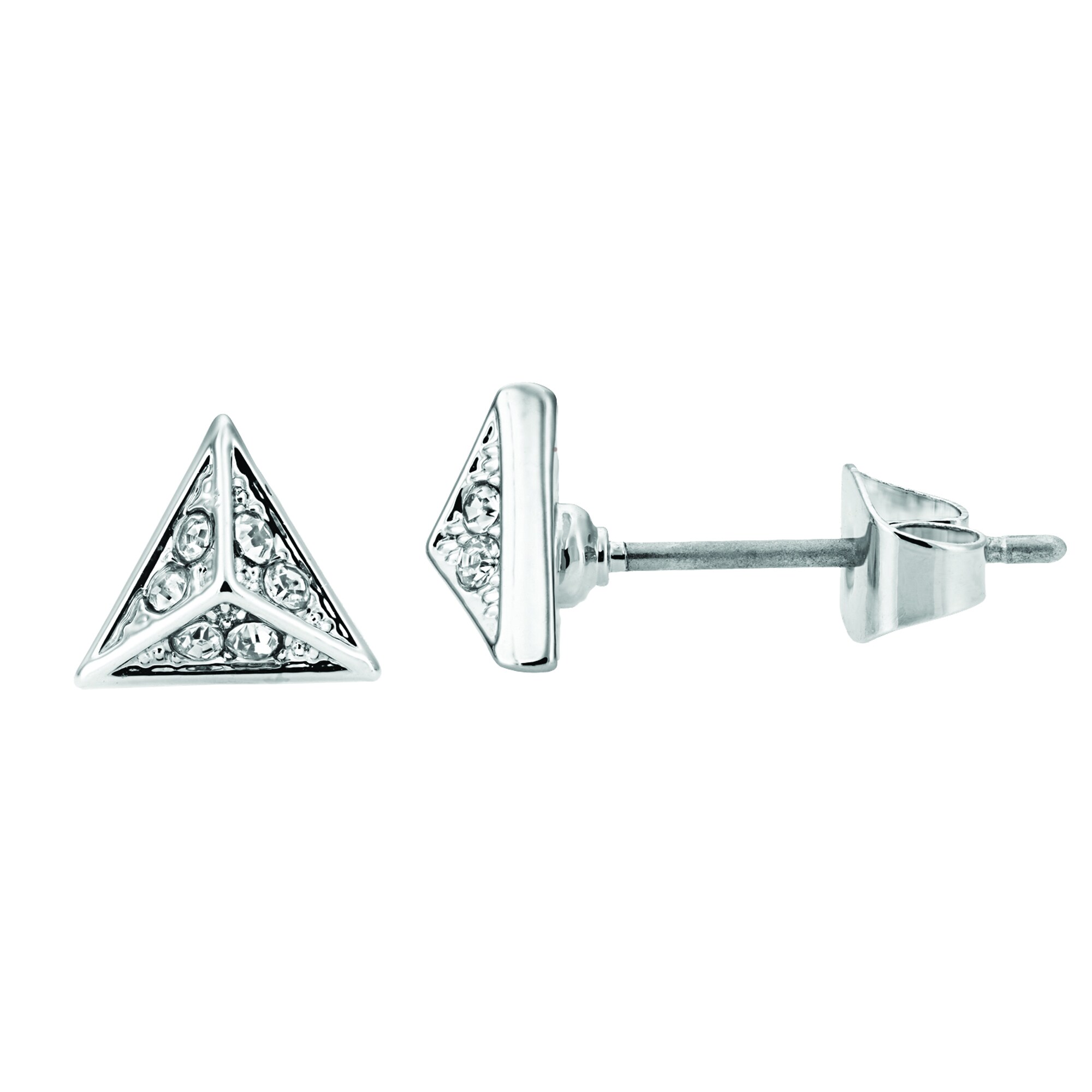 Buckley London Ohrstecker Messing rhodiniert mit Kristallen
