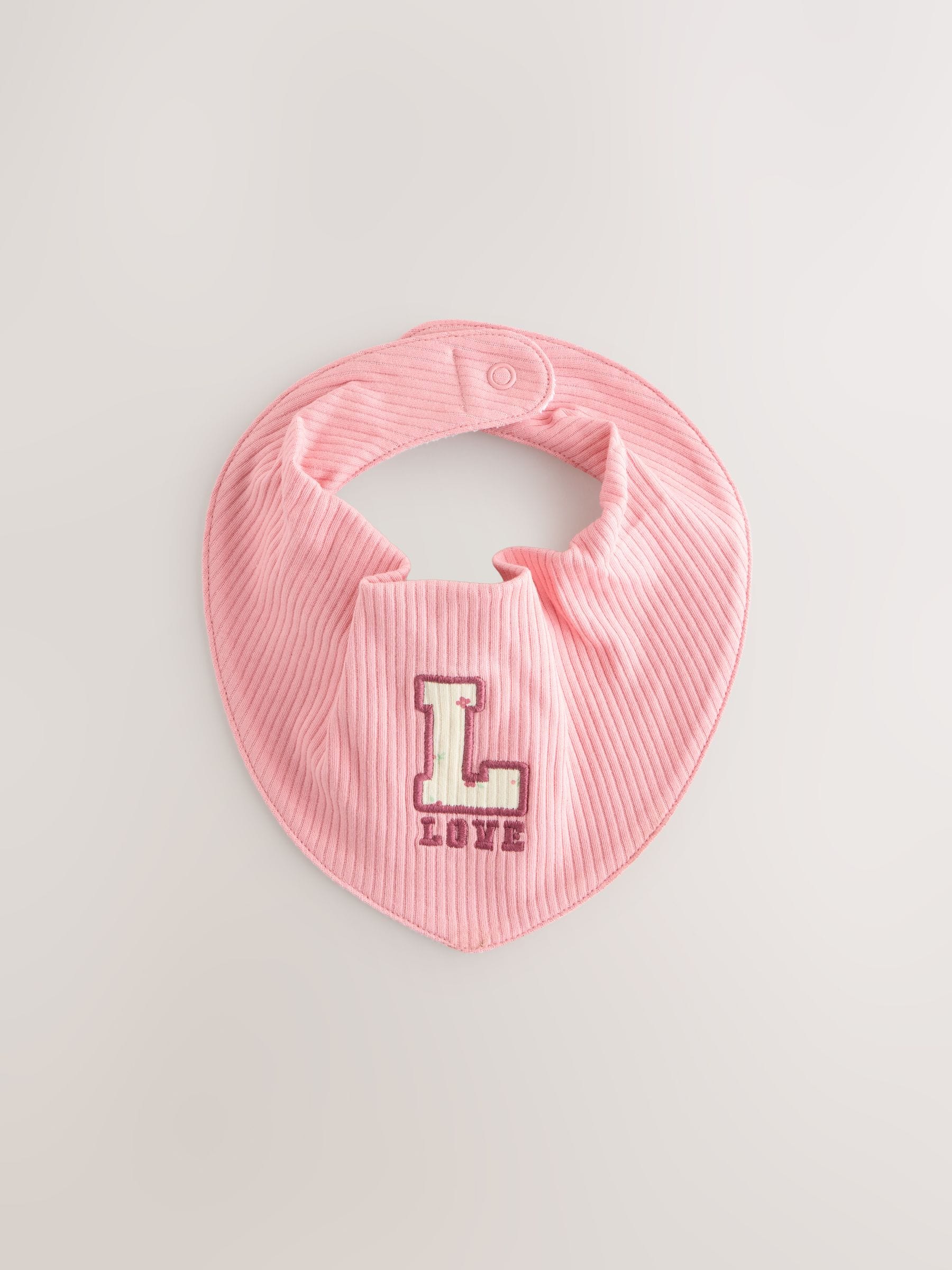 Roze - 4 -delige Baby Muts en Slabbetjes Set (0-18mnd)