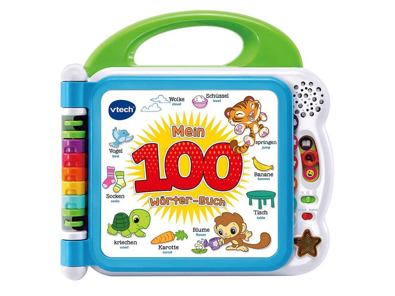 Vtech Beschäftigungsspielzeug Mein 100-Wörter-Buch Interaktives Bilderbuch zum Lernen erster Wörter