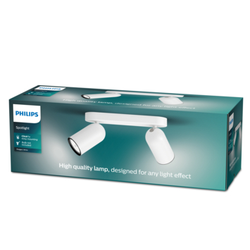Philips duospot Pongee wit