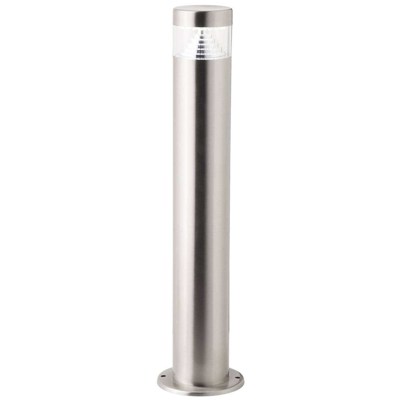 BRILLIANT Lampe Avon LED Außensockelleuchte 50cm edelstahl | 1x 6W LED integriert (SMD), (180lm, 6500K) | IP-Schutzart: 44 - spritzwassergeschützt
