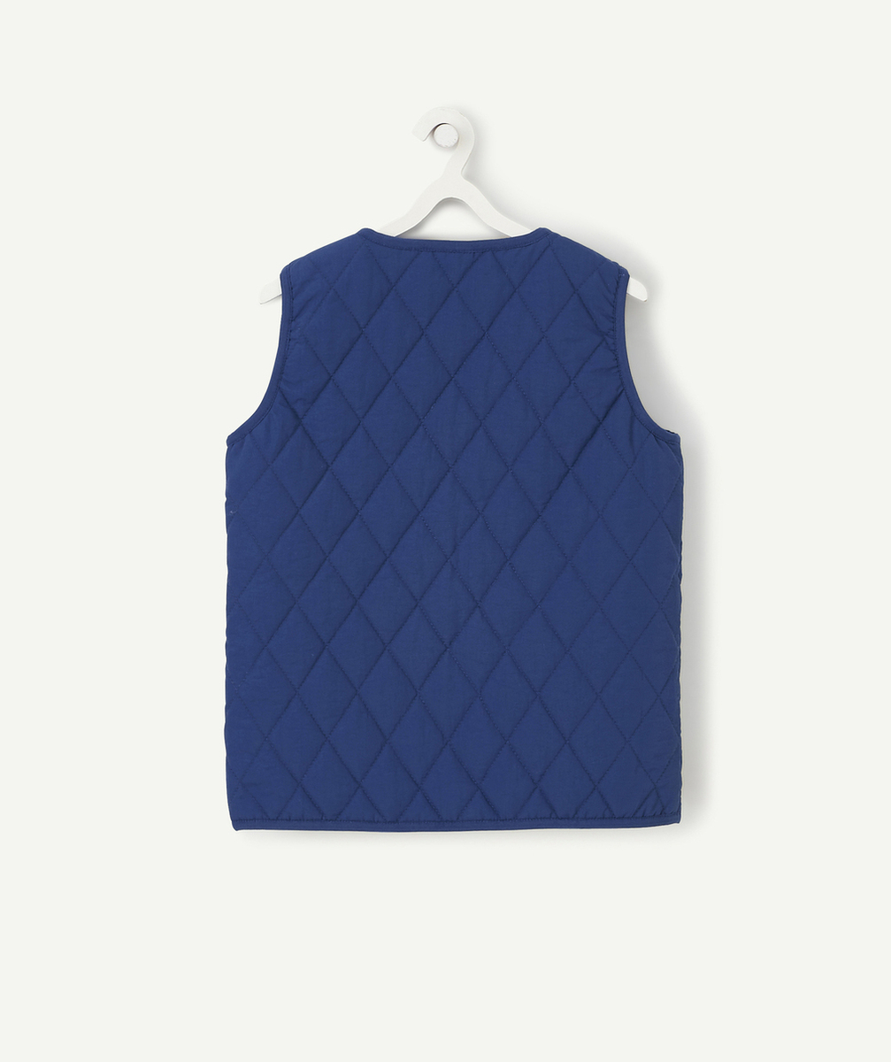 BLOUSON SANS MANCHES GARÇON MATELASSÉ BLEU NUIT