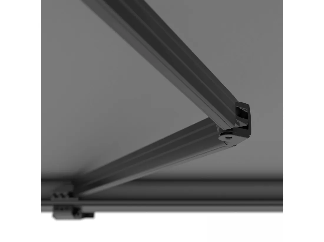 Store banne coffre integral 2.5x2m aluminium gris