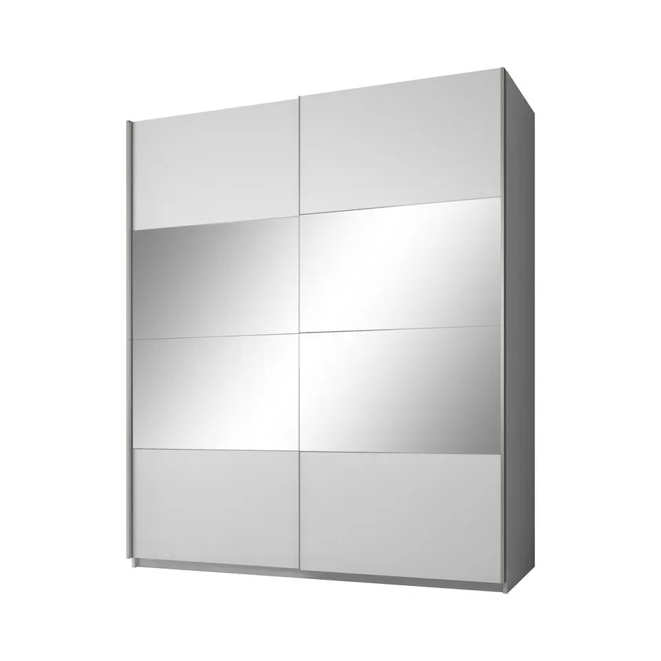 Meubella - Kledingkast Colorado - Wit - 180 cm - Met spiegel