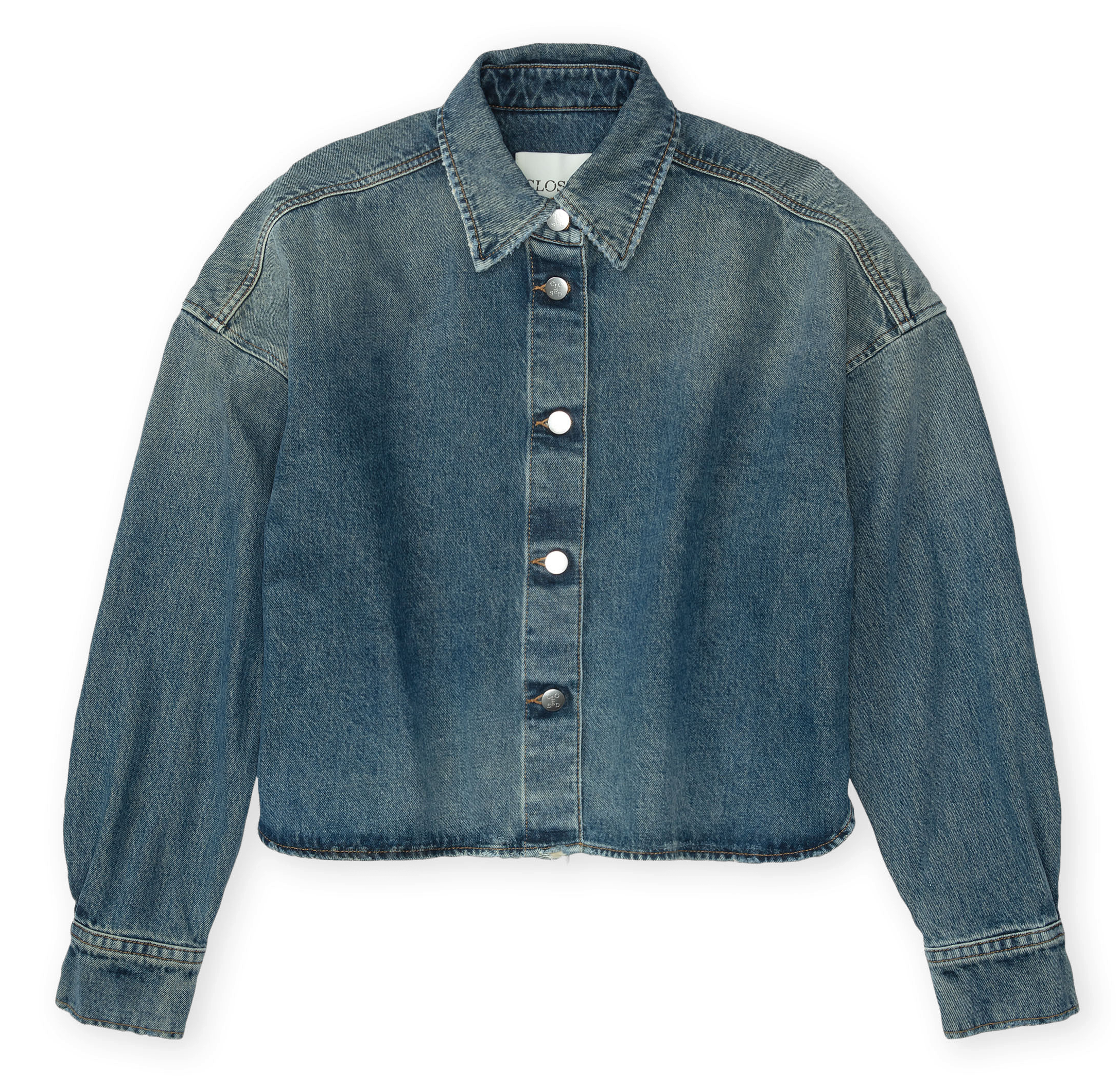 BOXY - Surchemise ample en denim de coton | Bleu