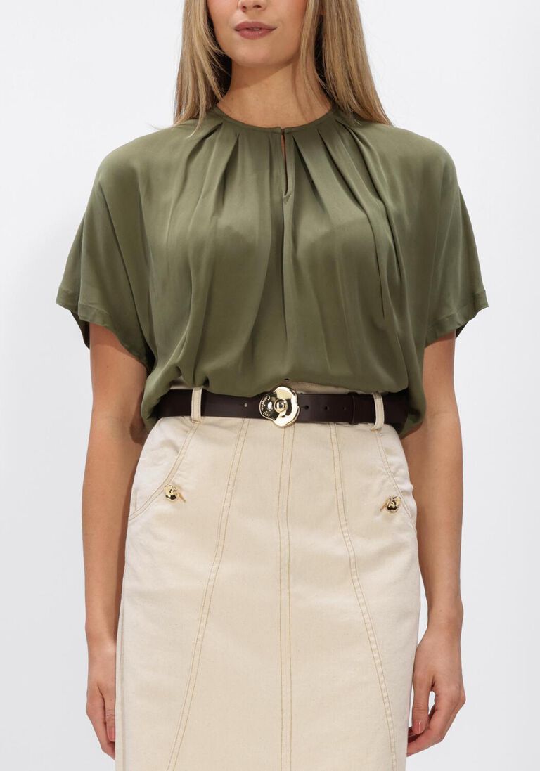 khaki caroline biss blouses 1628