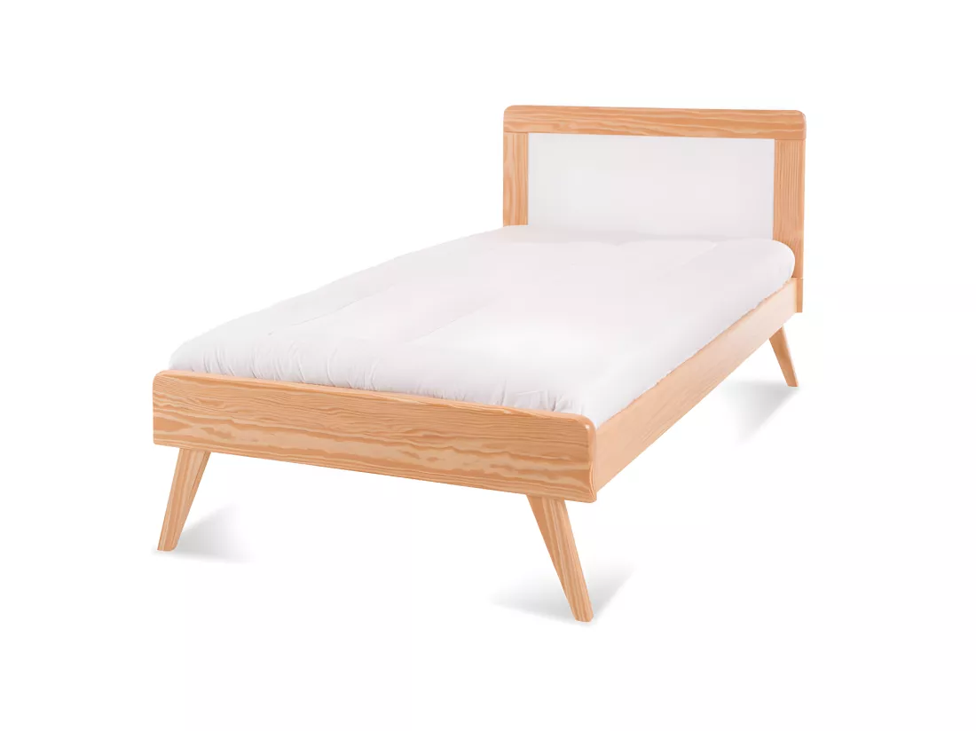 Chambre enfant complète (90*190) Bois massif Blanc - COSETTE