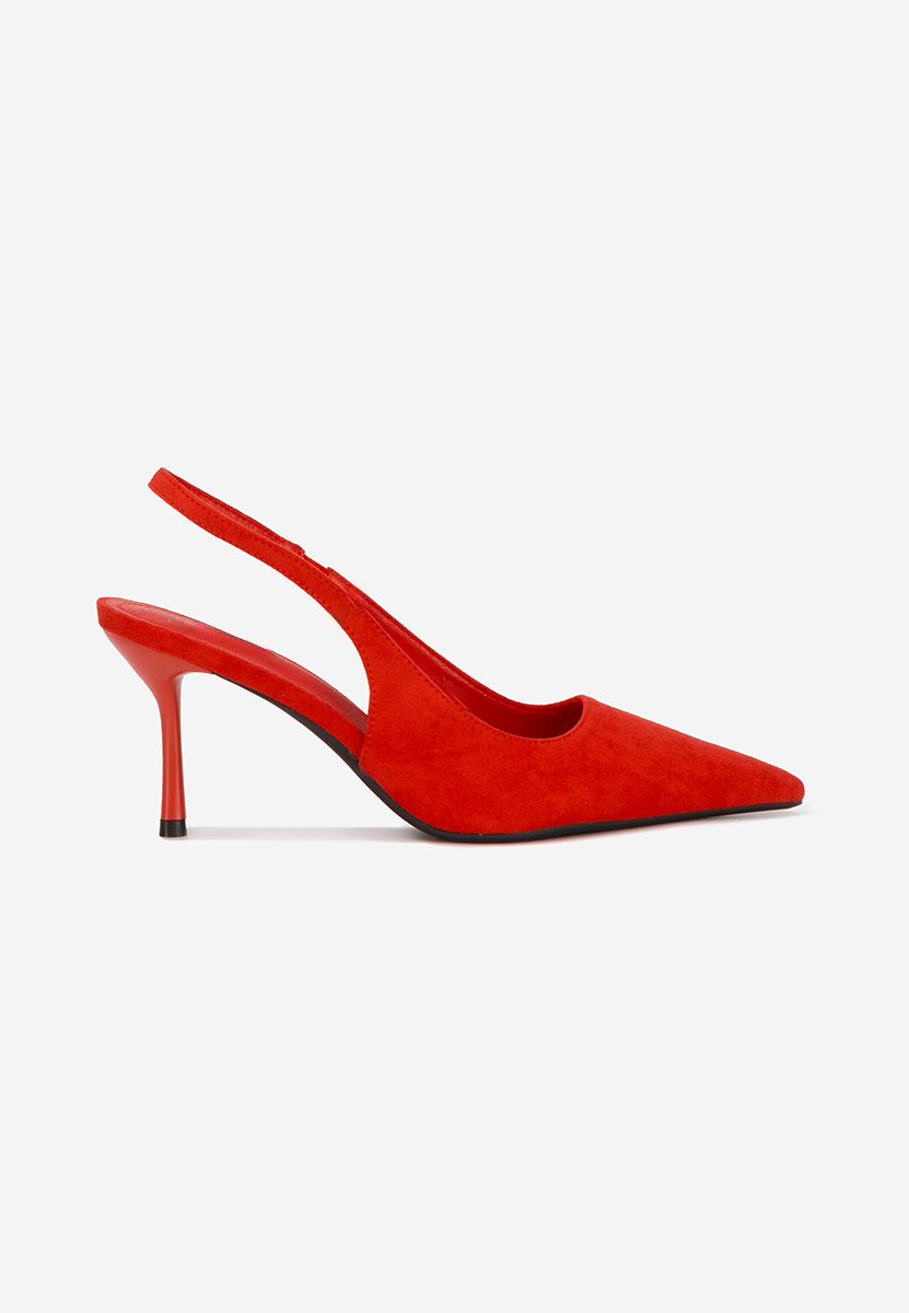 Chaussures stiletto slingback rouges Karila