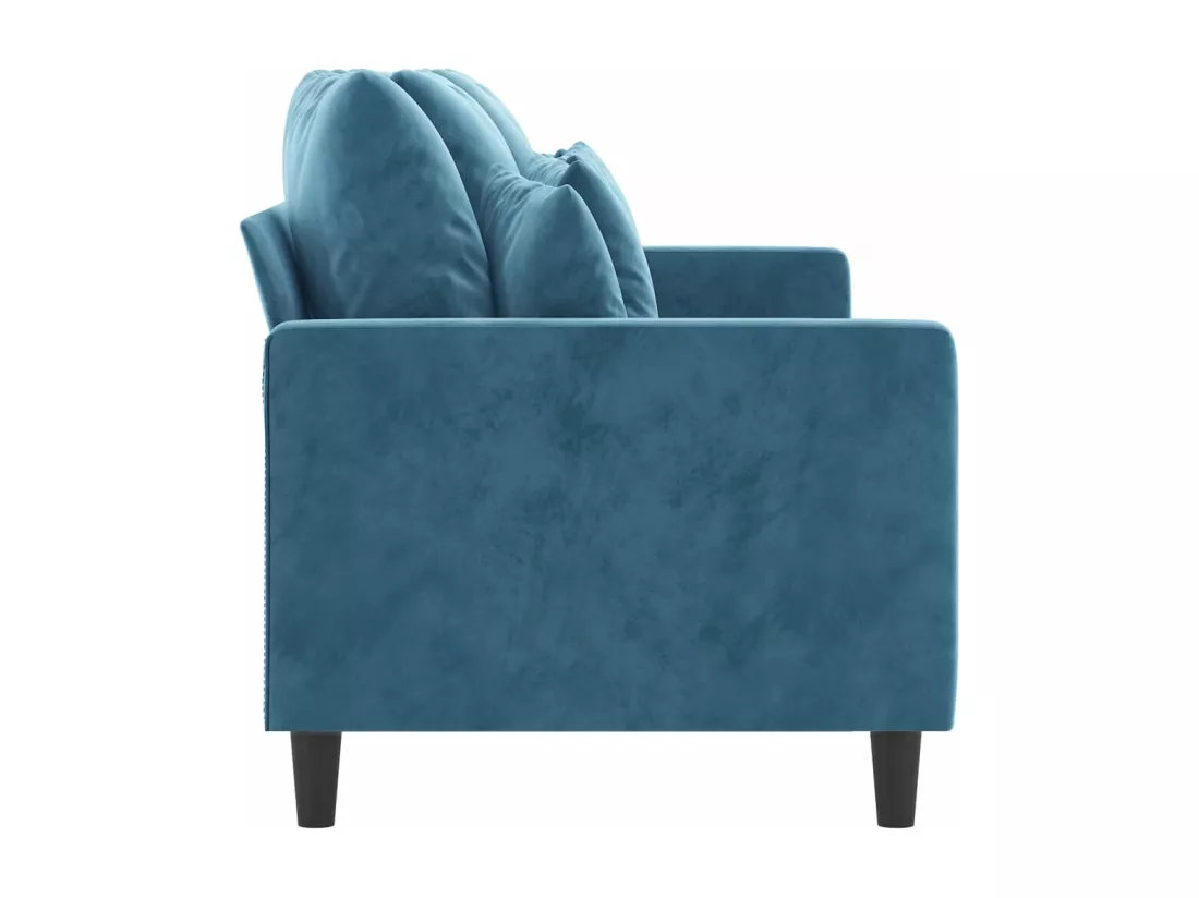 Canapé à 3 places Bleu 180 cm Velours