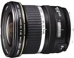Canon EF-S - Vidvinkel zoom objektiv - 10 mm - 22 mm - f/3.5-4.5 USM - Canon EF/EF-S - for EOS 1000, 40, 450, 50, 500, 7D, Kiss F, Kiss X2, Kiss X3, Rebel T1i, Rebel XS, Rebel XSi