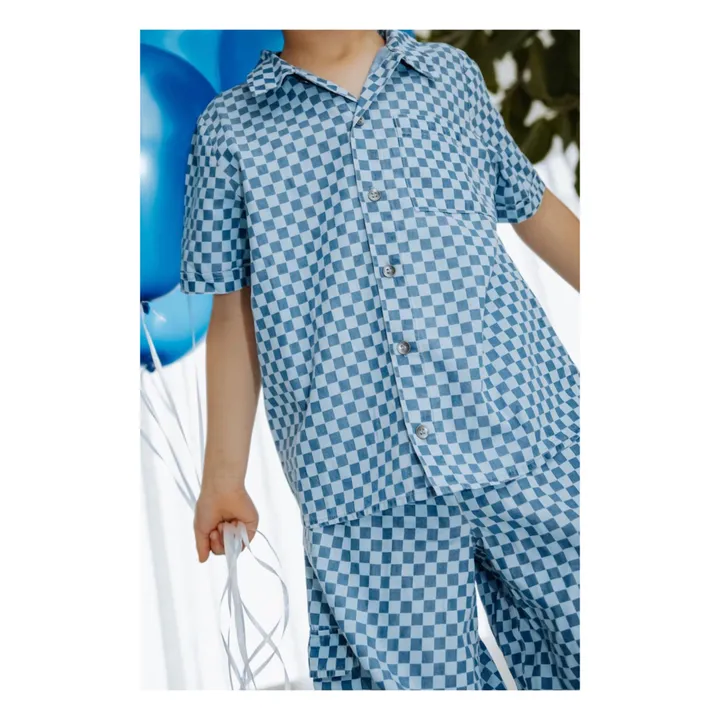 Fliink Chemise Hurlum Carreaux Tencel | Bleu ciel