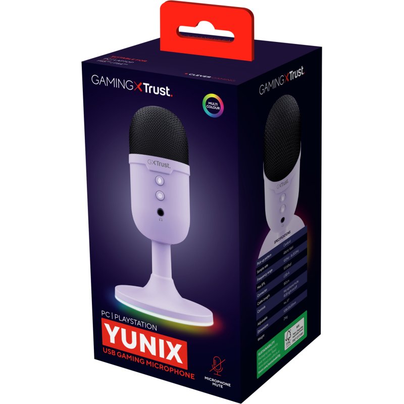 Trust GXT 234P Yunix Violet Microphone de table