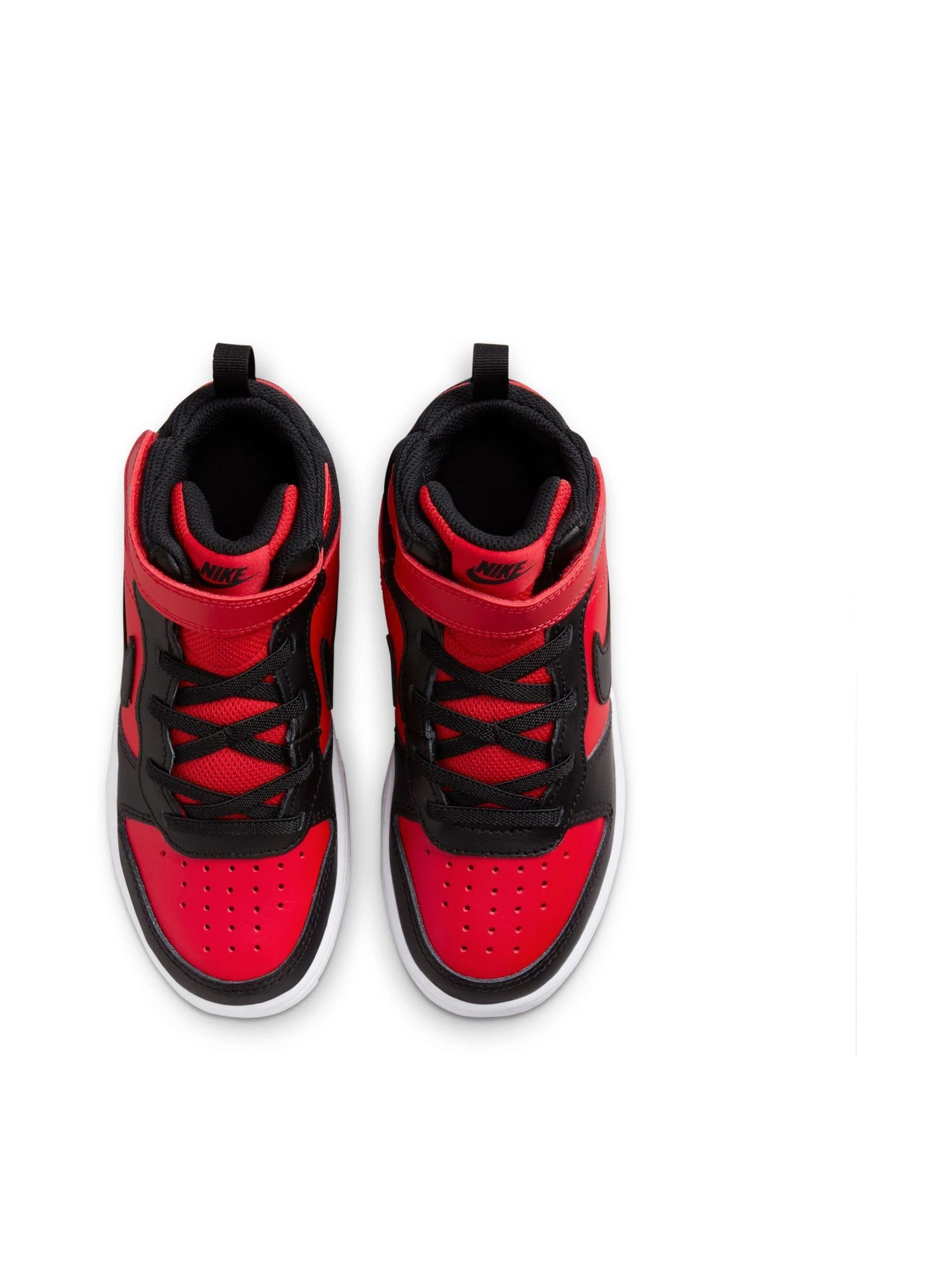Rood/zwart - Nike - Junior Court Borough halfhoge sneakers