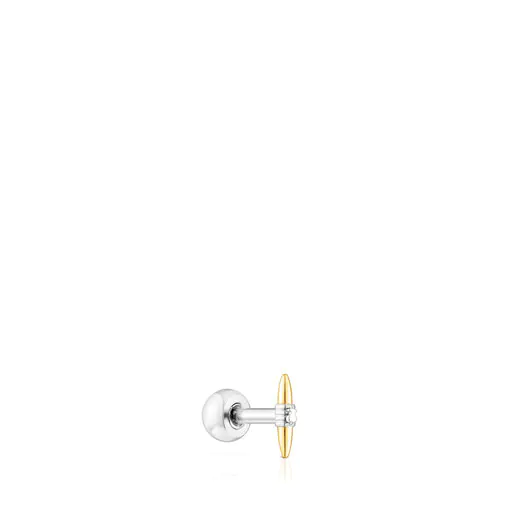 piercing em aço com revestimento em ouro IP e aço tipo isca