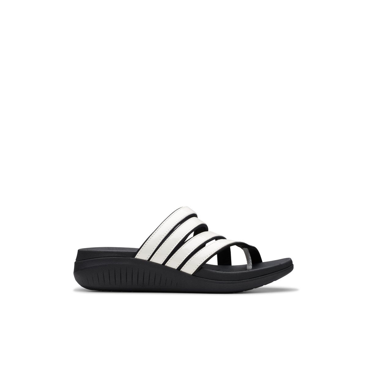 CLARKS-Glide_h_iris-Sandale athlétique - Talon plat - Blanc