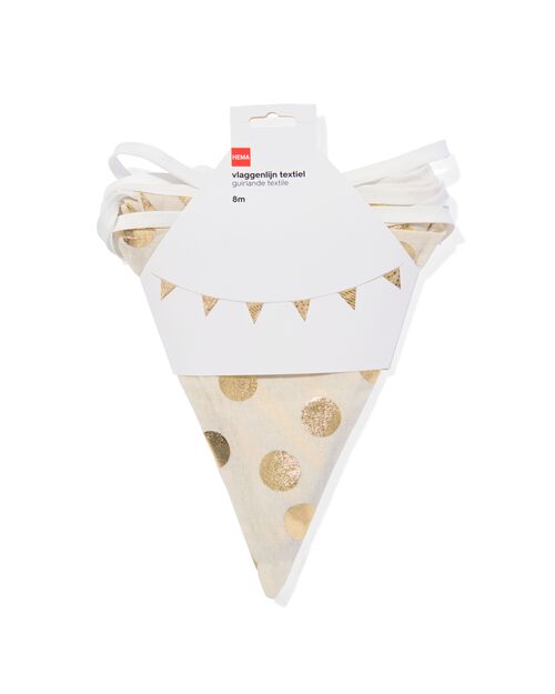 guirlande drapeaux textile dorée 8 m