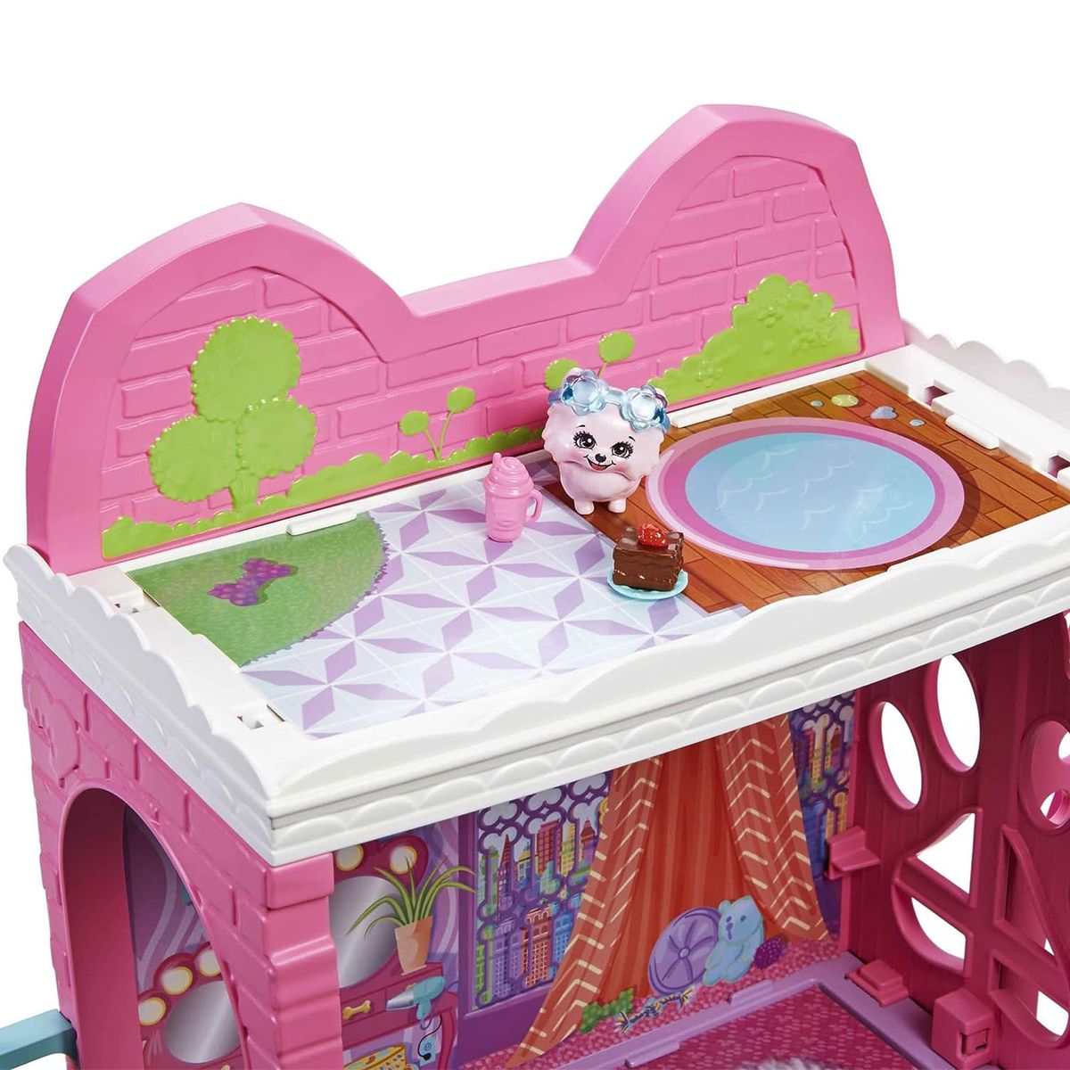 Mattel HJH65 - Enchantimals - City Tails - Stadthaus mit Café