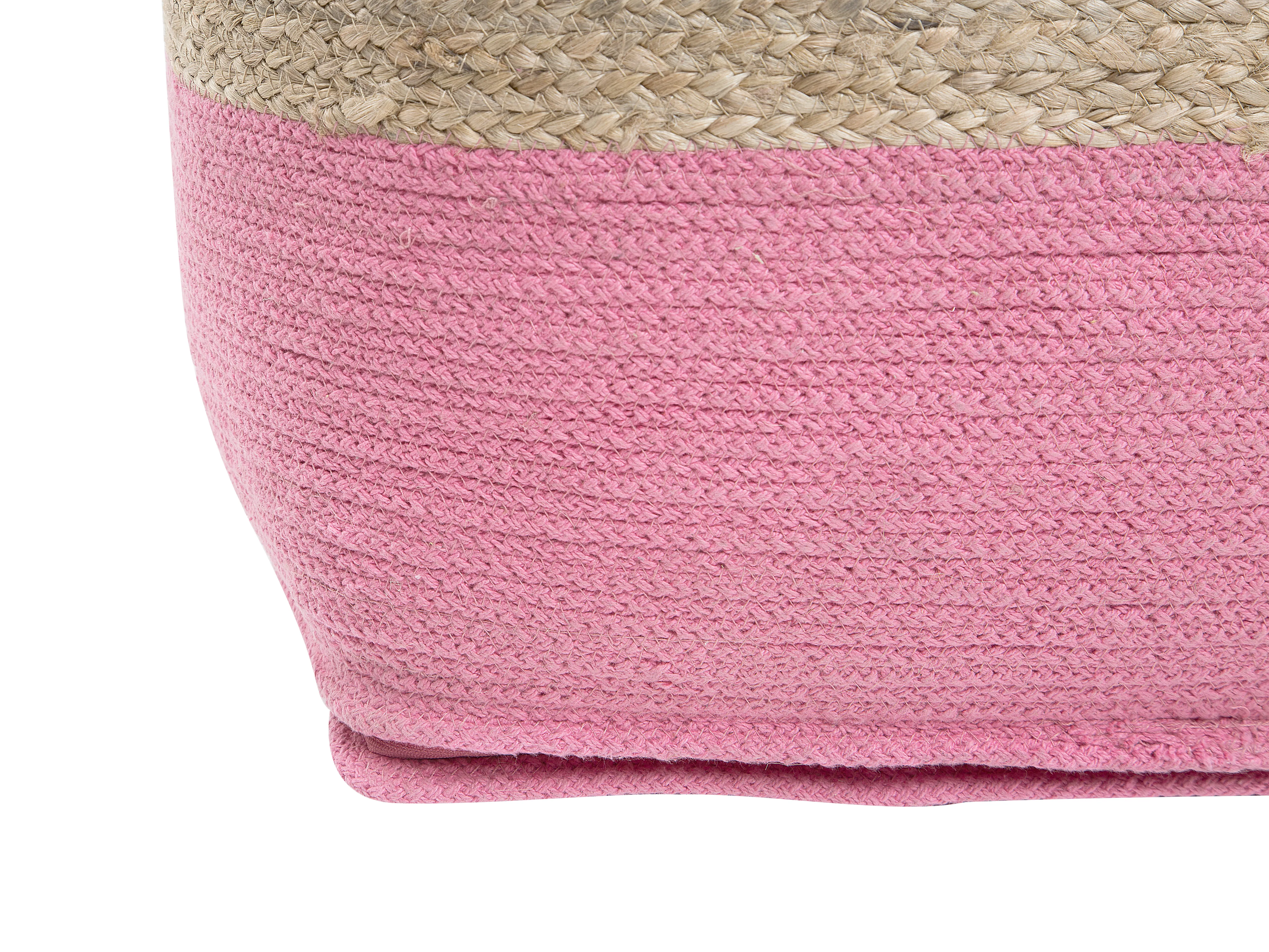 Poef KIRAMA Jute Roze