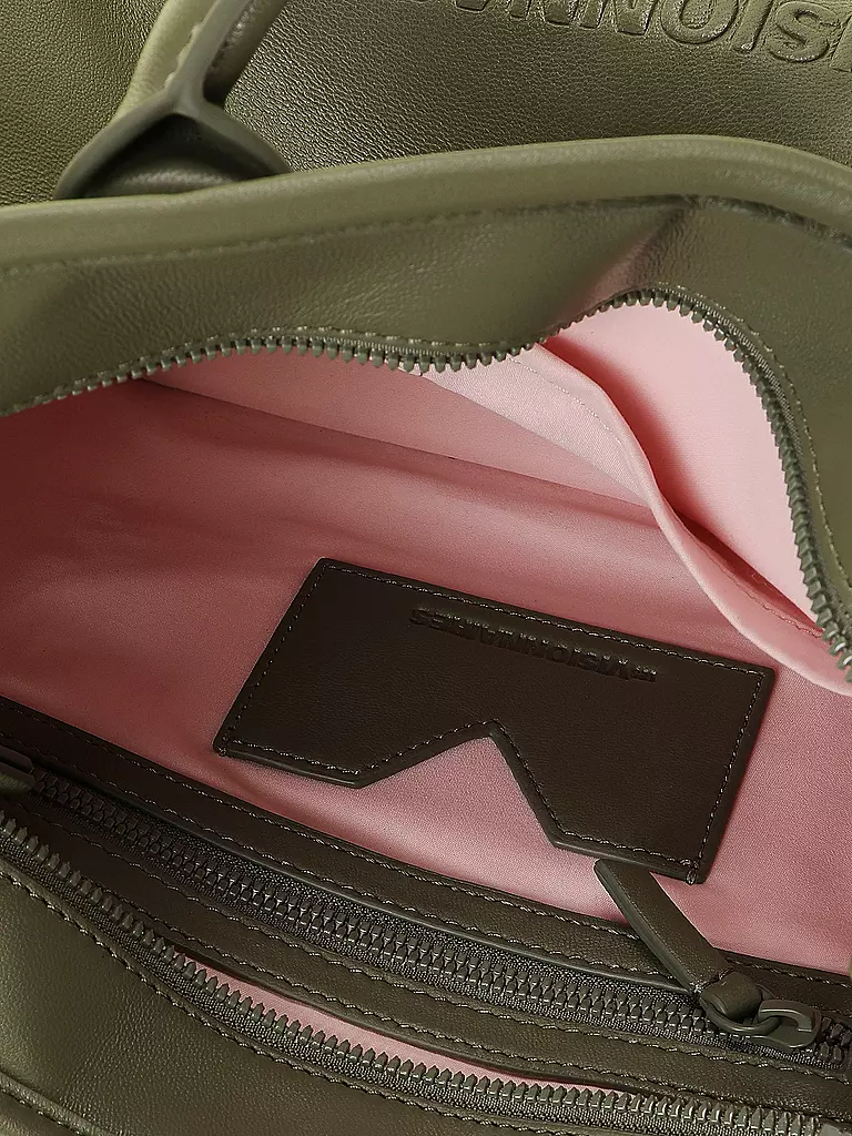 LES VISIONNAIRES Ledertasche - Tote Bag LENA SILKY olive