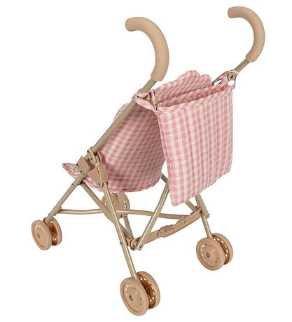 Konges Sløjd Dukkeklapvogn - Powder Pink Check