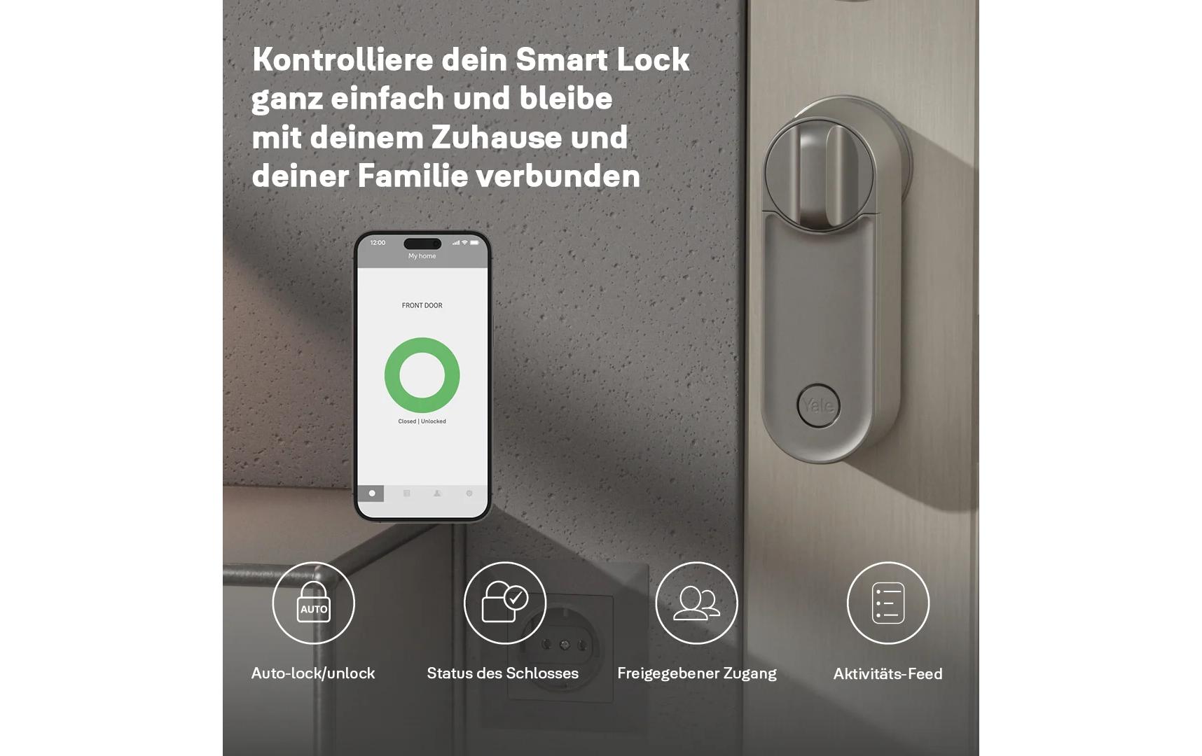 Linus L2 Smart Lock und Smart Fingerprint Keypad Silber<br>Smart Keypad mit Türschloss