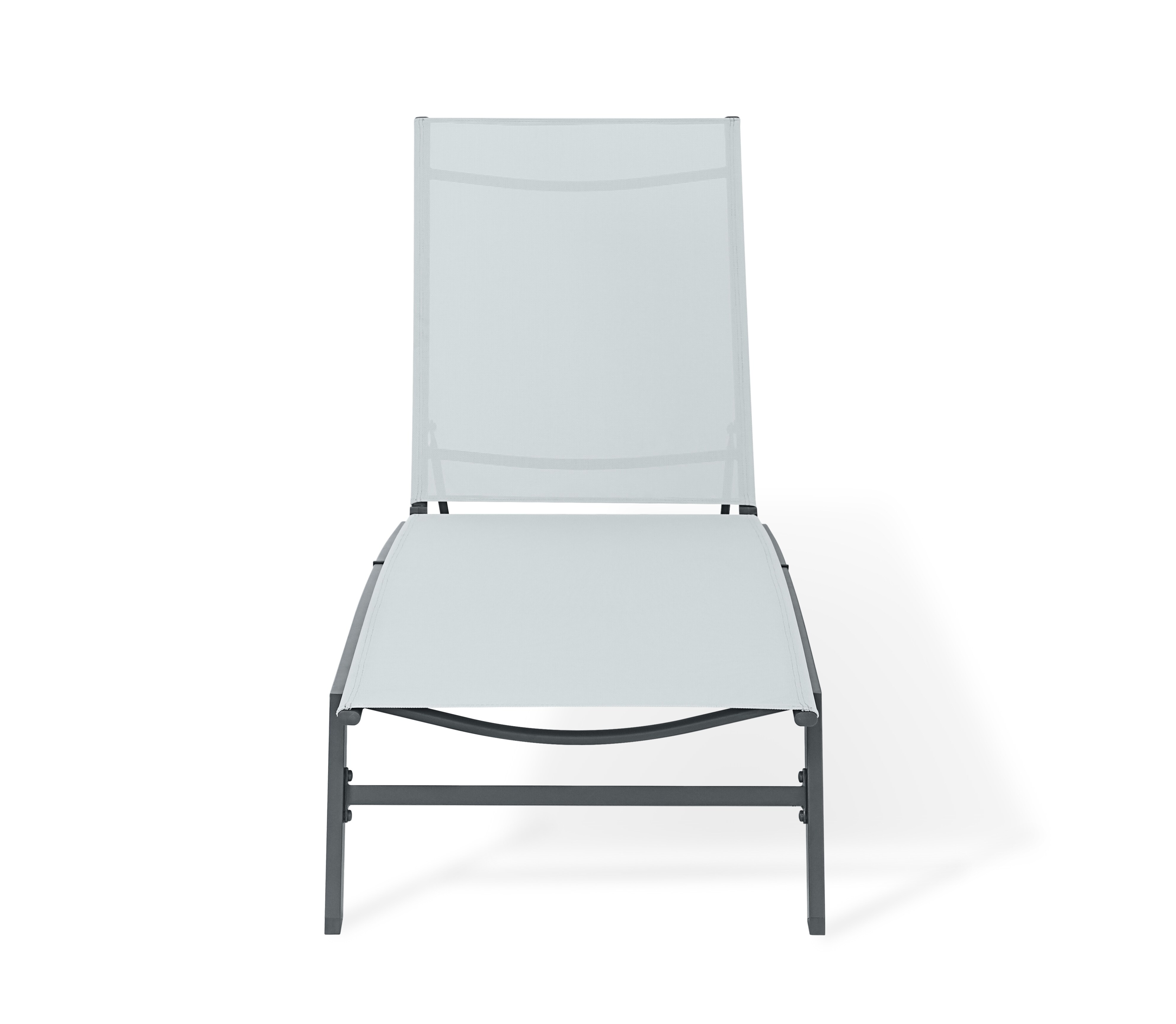 Sonnenliege Chaise Kunststoff anthrazit/weiß