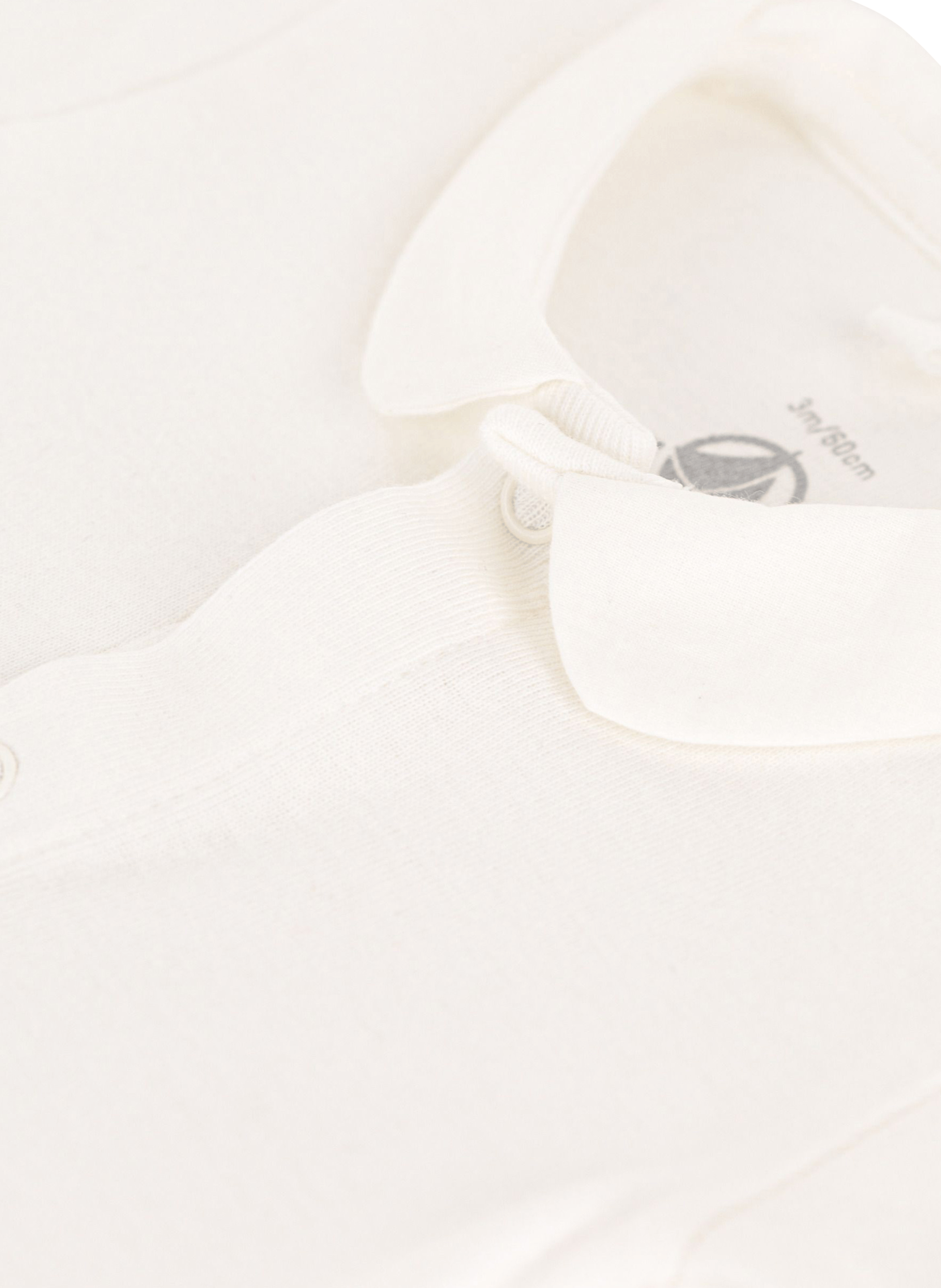 Body col claudine en coton bio | Blanc