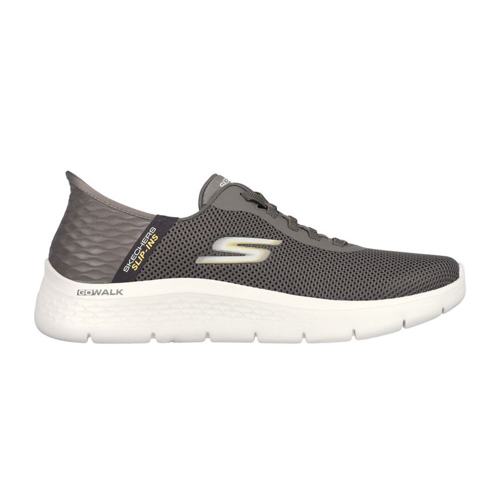 Skechers GO WALK FLEX-HANDS UP - Chaussures running Homme brown