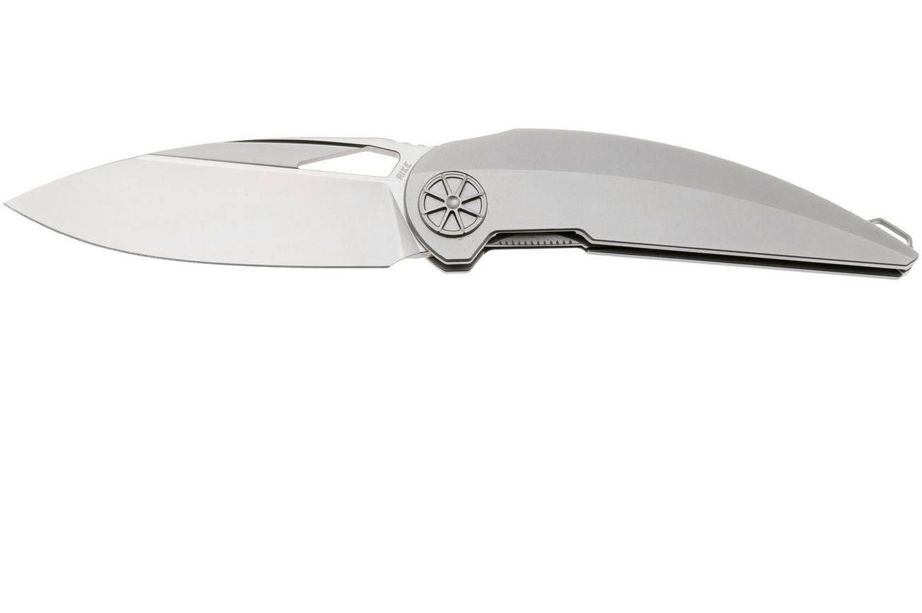 Rike Knife Tissot 2 Bead Blasted Böhler M390, Titanium, zakmes