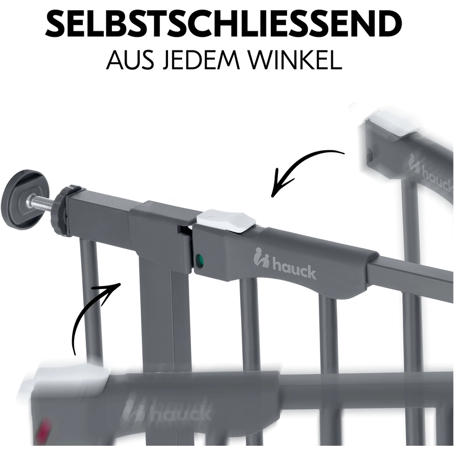 hauck Türschutzgitter Clear Step Autoclose 2 Set + 21cm Dark Grey